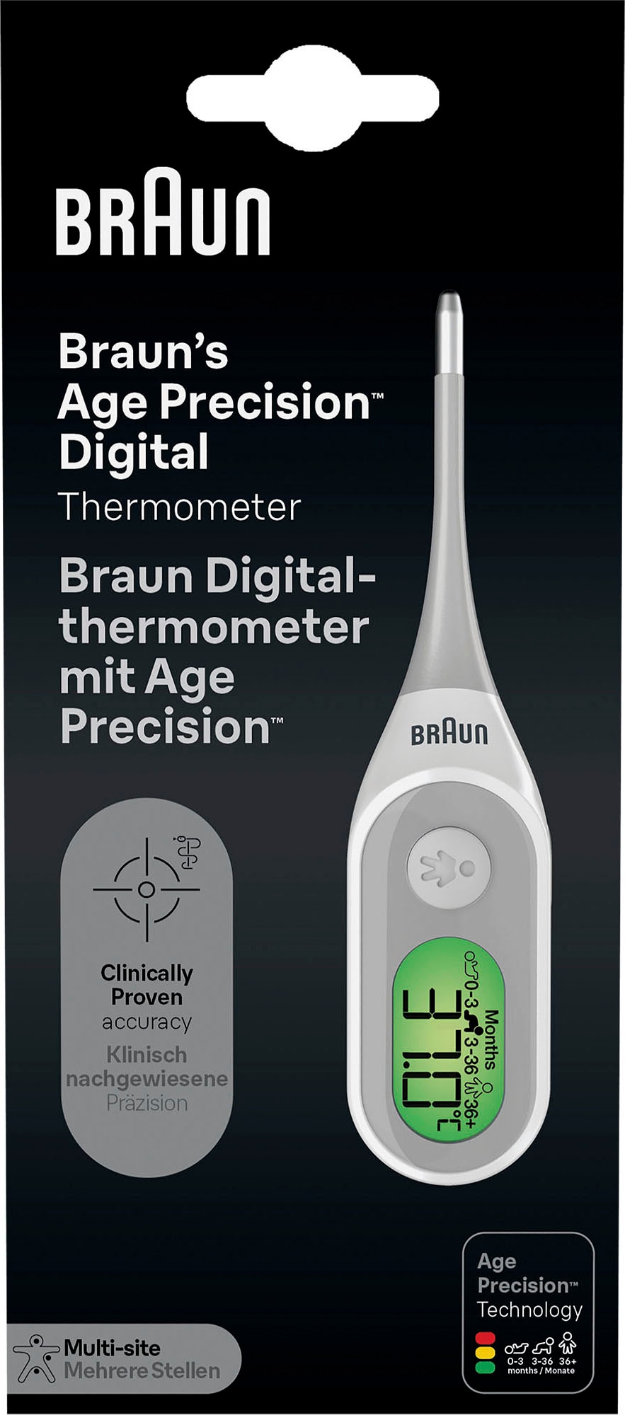 Braun Fieberthermometer »PRT2000 Digitalthermometer im Precision®« mit Age OTTO Online Shop