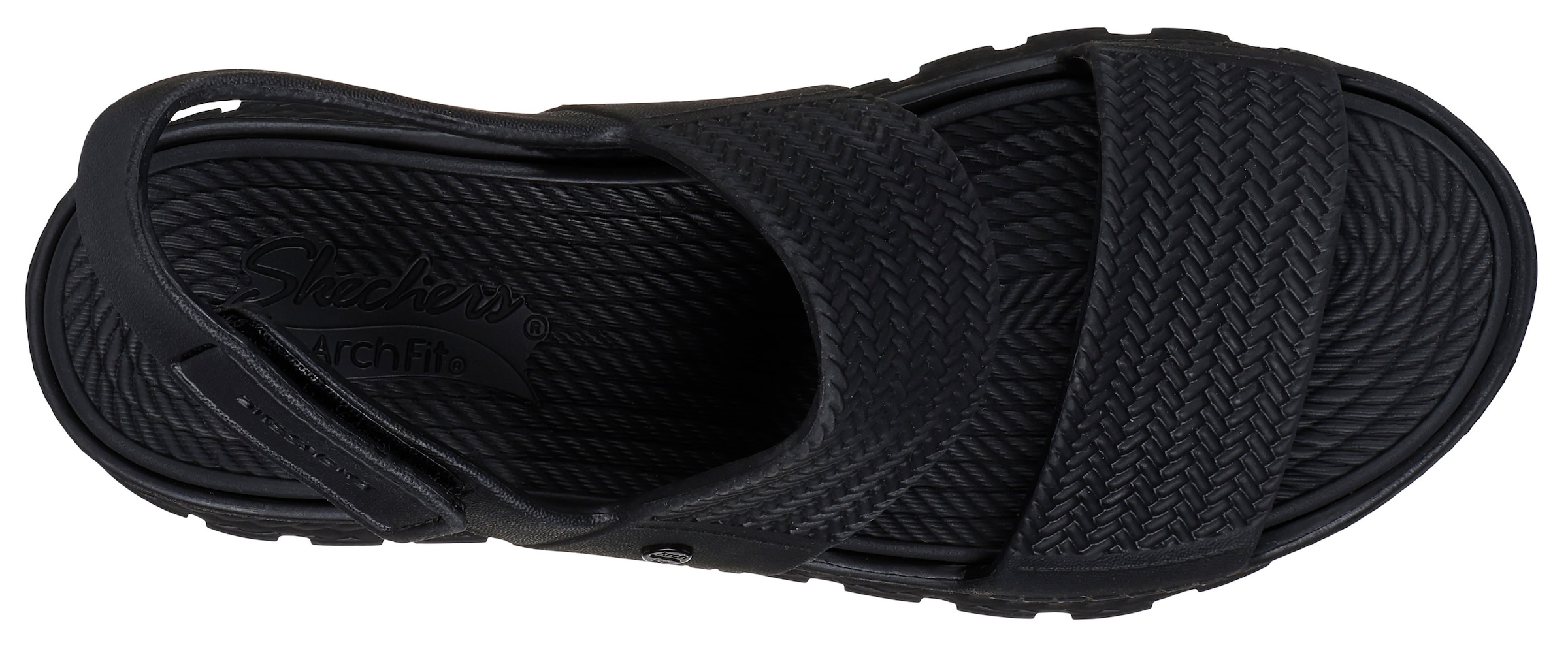 Skechers Sandale »ARCH FIT FOOTSTEPS-SUNNY DAYS«, Plateau Sandale, Sommerschuh mit Klettverschluss