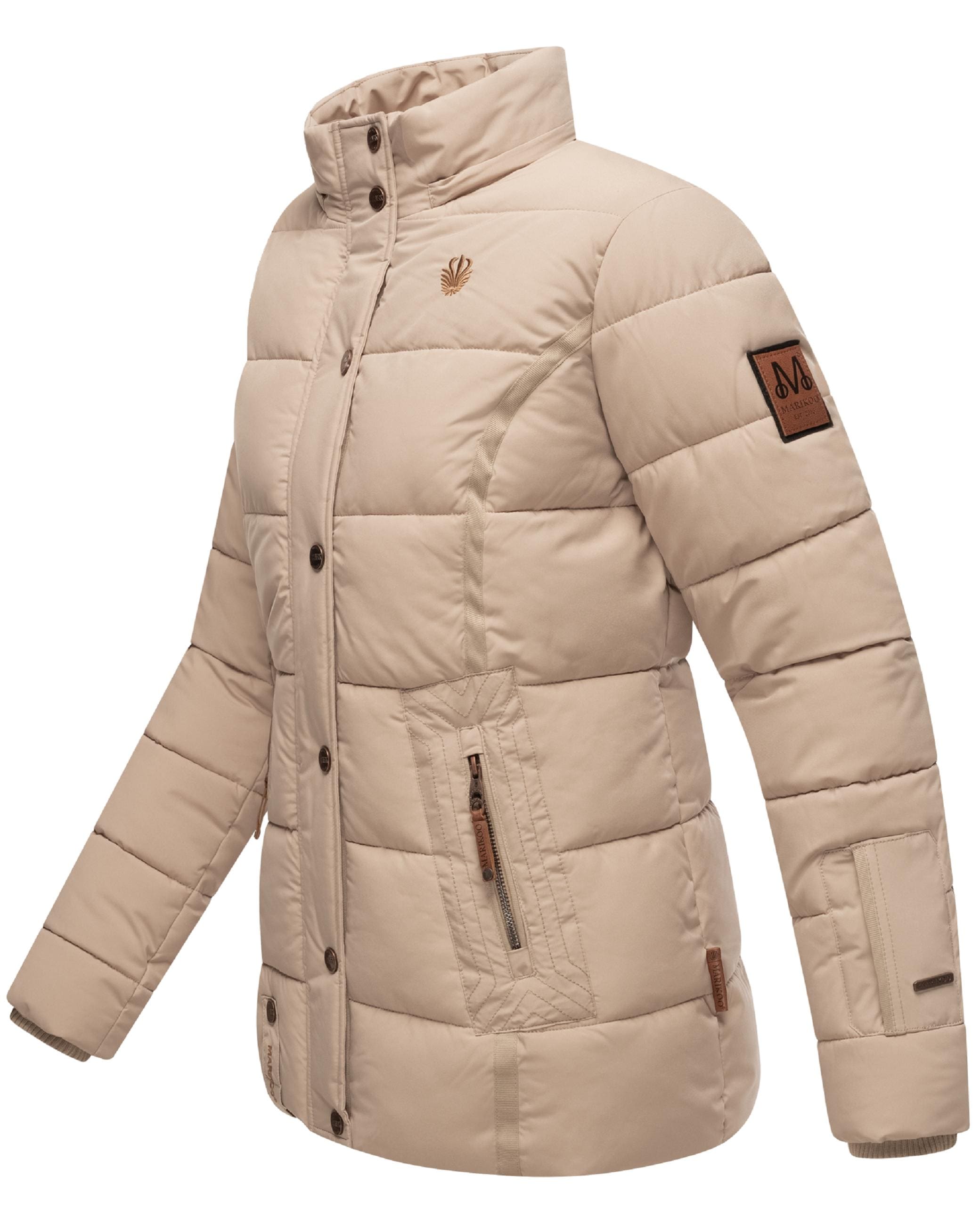 Marikoo Winterjacke »Winterjacke Nekoo«, mit Kapuze, stylische Damen Steppjacke mit großer Kapuze