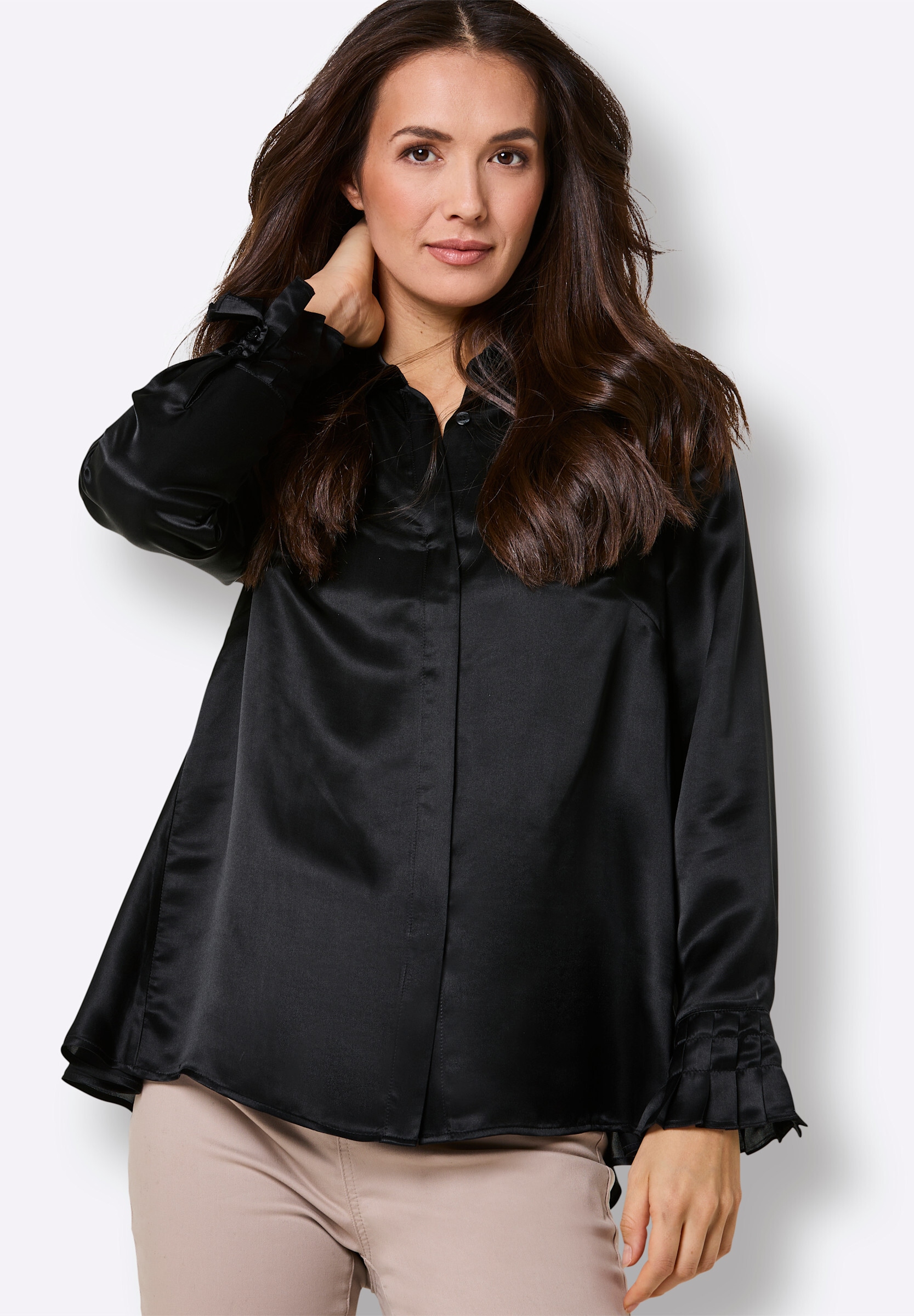 creation L Hemdbluse »Seiden-Viskose-Bluse Seidenbluse«