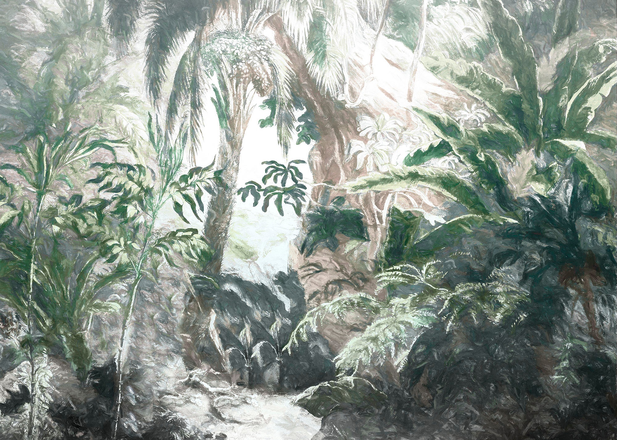 Komar Fototapete »Fata Morgana«, Wald-floral, Größe: 350 x 250 cm (Breite x Höhe), Deutsches Qualitätsvlies (150 g/m²)