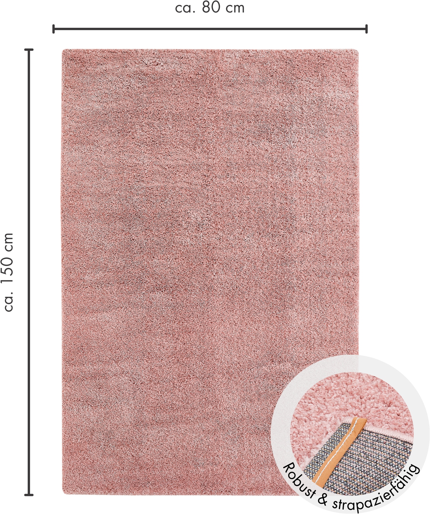 Andiamo Hochflor-Teppich »Chicago«, rechteckig, 40 mm Höhe, Uni Farben, weich & kuschelig, ideal im Wohnzimmer & Schlafzimmer