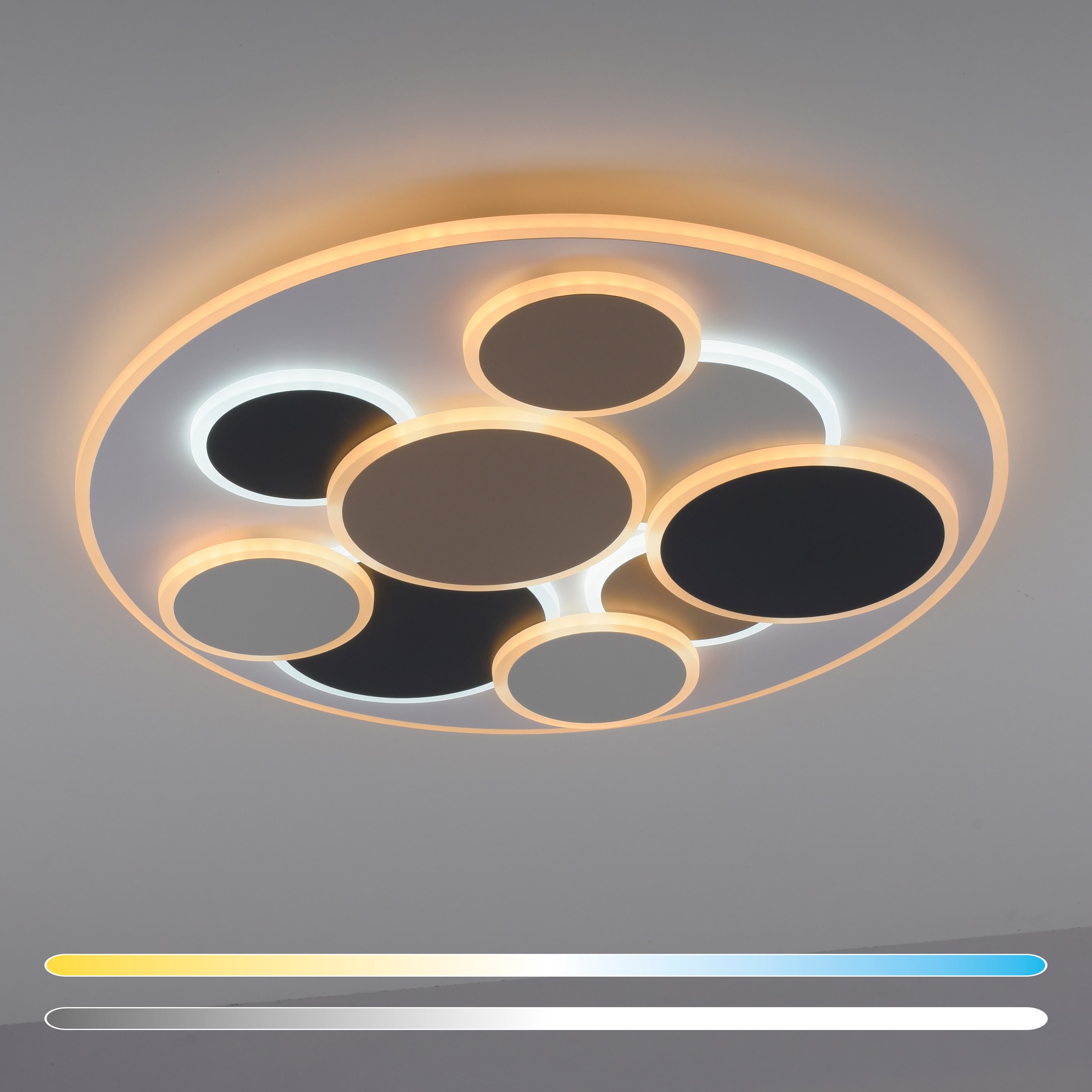 JUST LIGHT LED Deckenleuchte »MODENA« LED-Board 1 Stk. warmweiß - kaltweiß CCT 3000-6500K, dimmbar, Memoryfunktion, Infrarot-FB