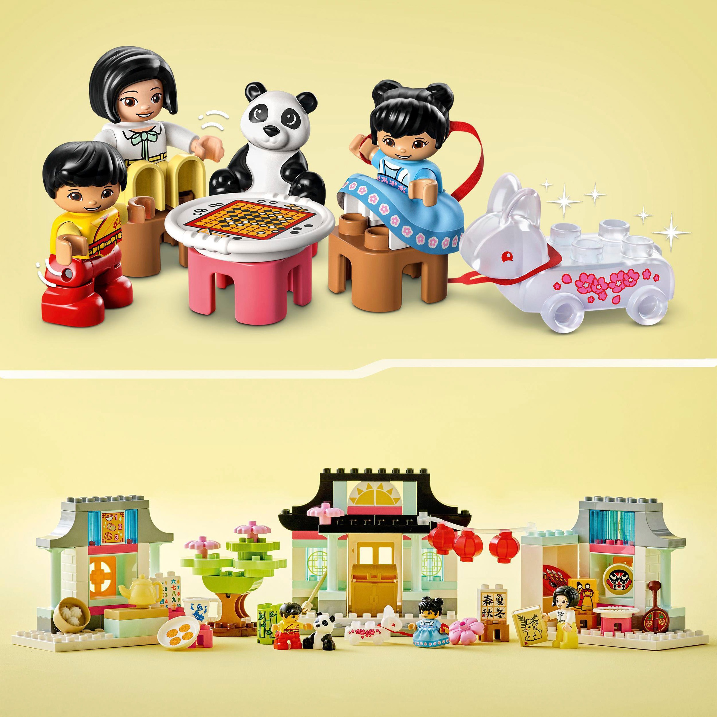 LEGO® Konstruktionsspielsteine »Lerne etwas über die chinesische Kultur (10411), LEGO® DUPLO Town«, (124 St.), Made in Europe