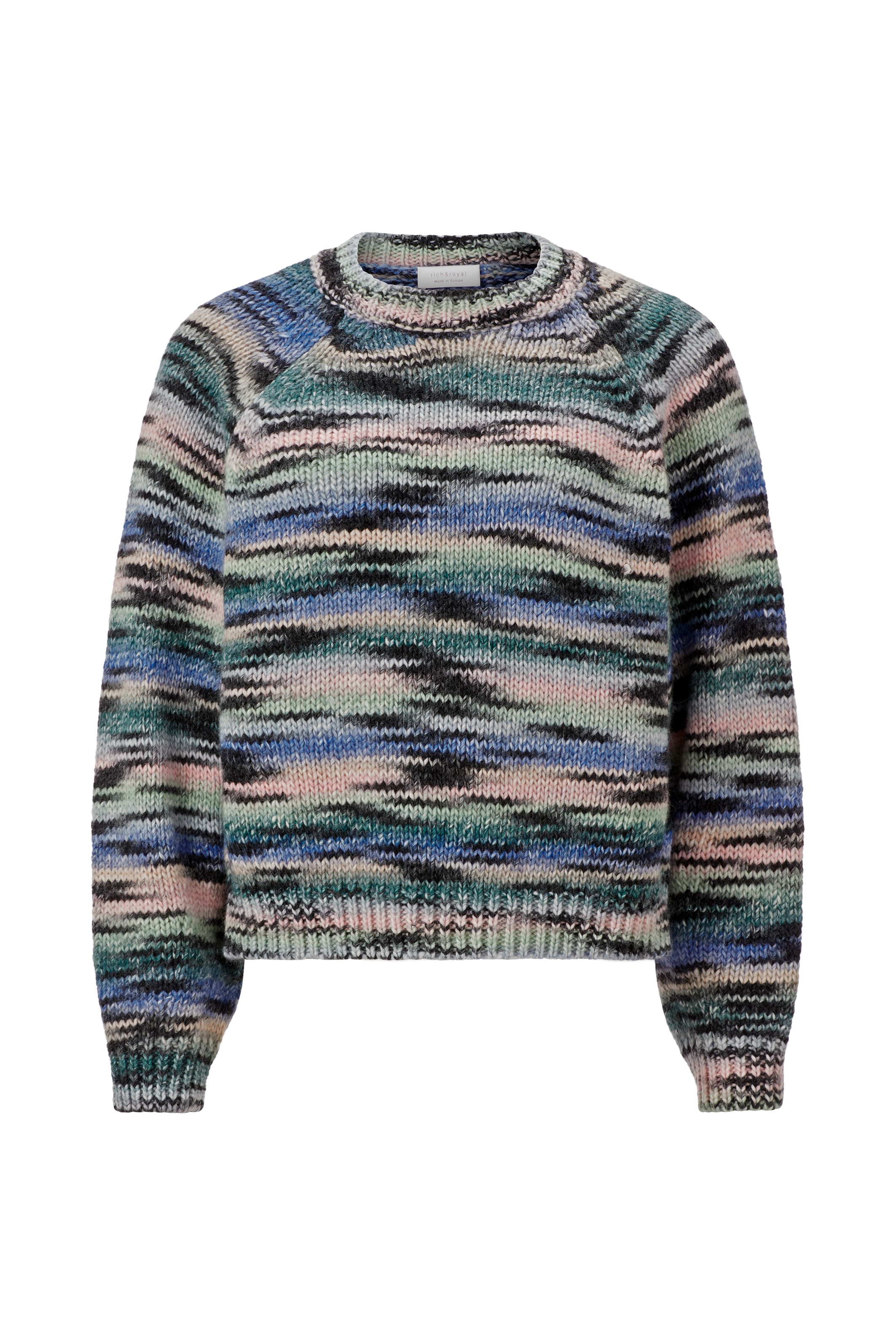 RICHROYAL Rundhalspullover, space dye