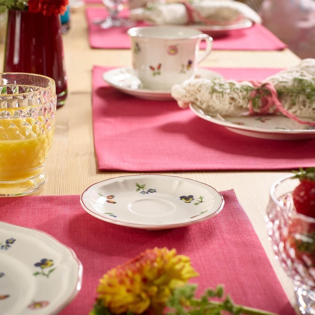 Villeroy & Boch Espressotasse »Espressotassen mit Untertassen Petite Fleur 80 ml 6er Set bunt« Spülmaschinenfest, Mikrowellensicher