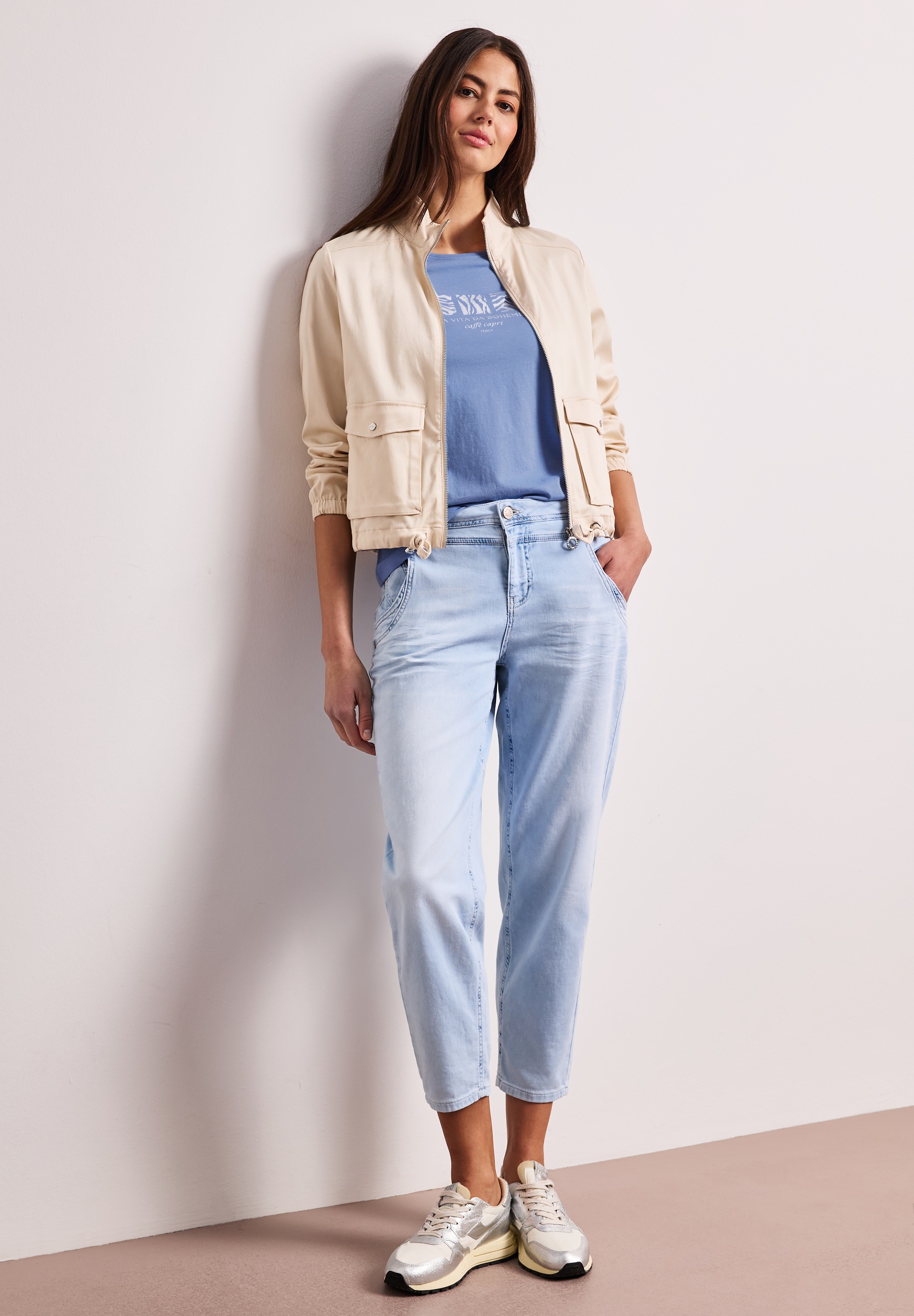STREET ONE Kurzarmshirt Sommershirt mit Print