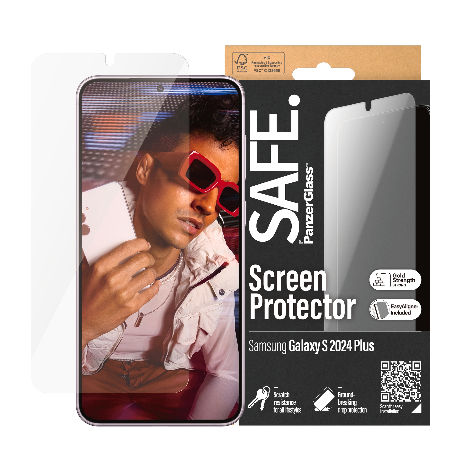 Displayschutzglas »Ultra Wide Fit Screen Protector«, für Samsung Galaxy S24+,...