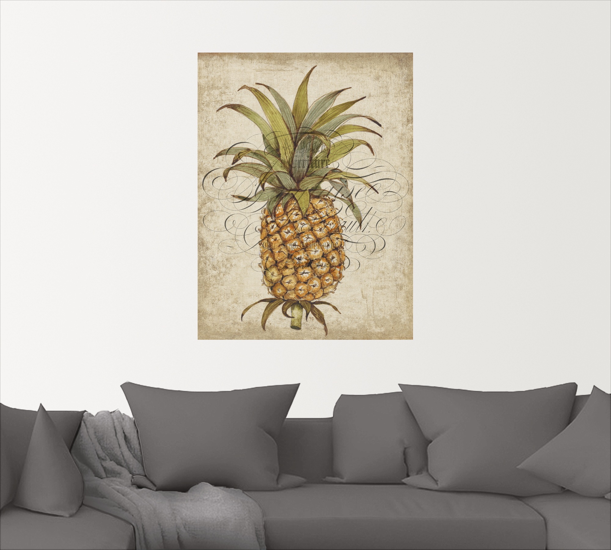Artland Wandbild »Ananas II«, Lebensmittel, (1 St.), als Alubild, Leinwandbild, Wandaufkleber oder Poster in versch. Größen