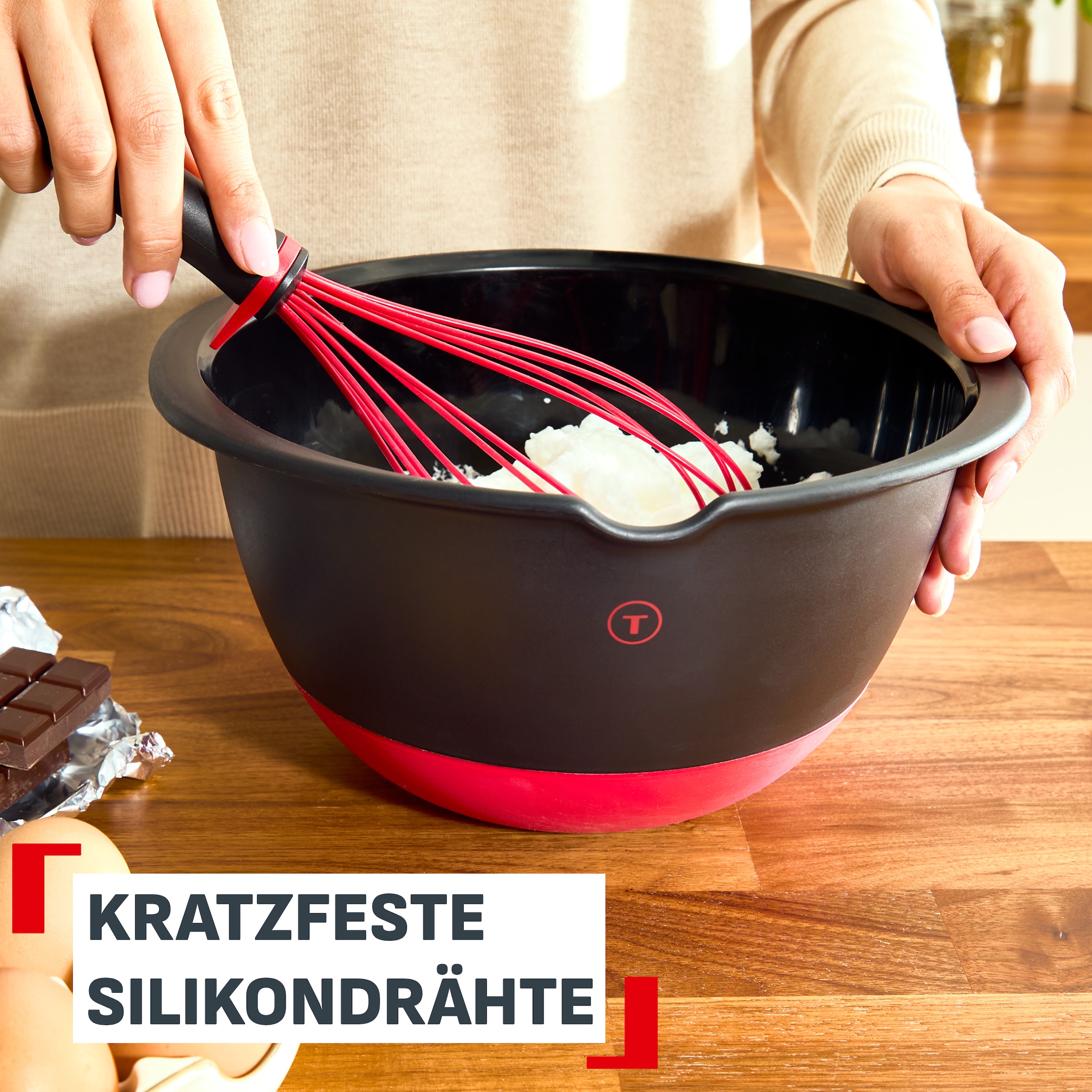 Tefal Schneebesen »Ingenio+« Silikon-Sicherheitsring, hitzebeständig - 230°C, spülmaschinenfest