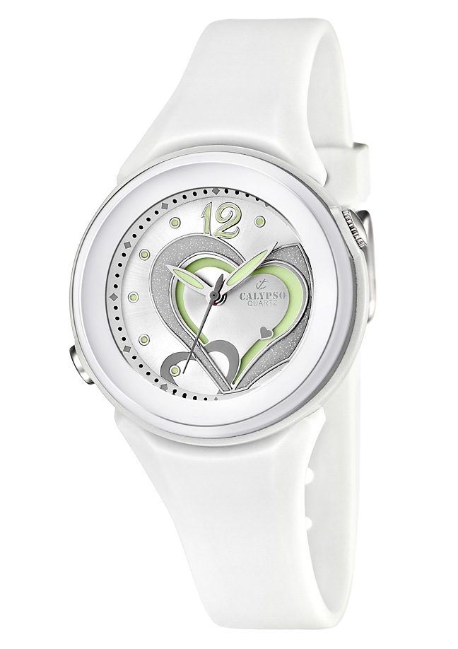 CALYPSO WATCHES Quarzuhr »K5576/1«, Armbanduhr, Damenuhr, mit Herzmotiv