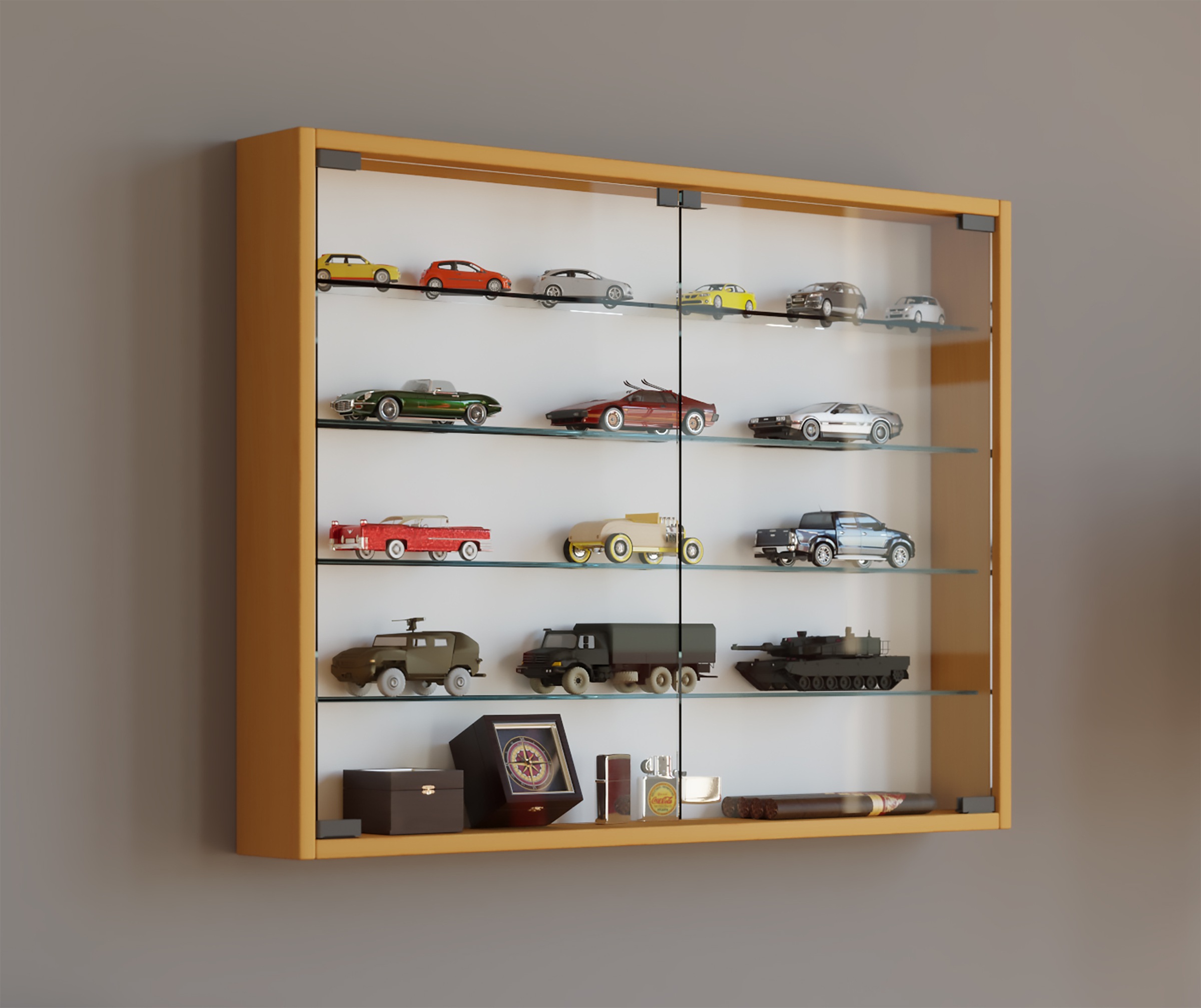 VCM Wandregal »Hängevitrine Wandvitrine Sammel Deko Mandosa L« 1 Stk. tlg.