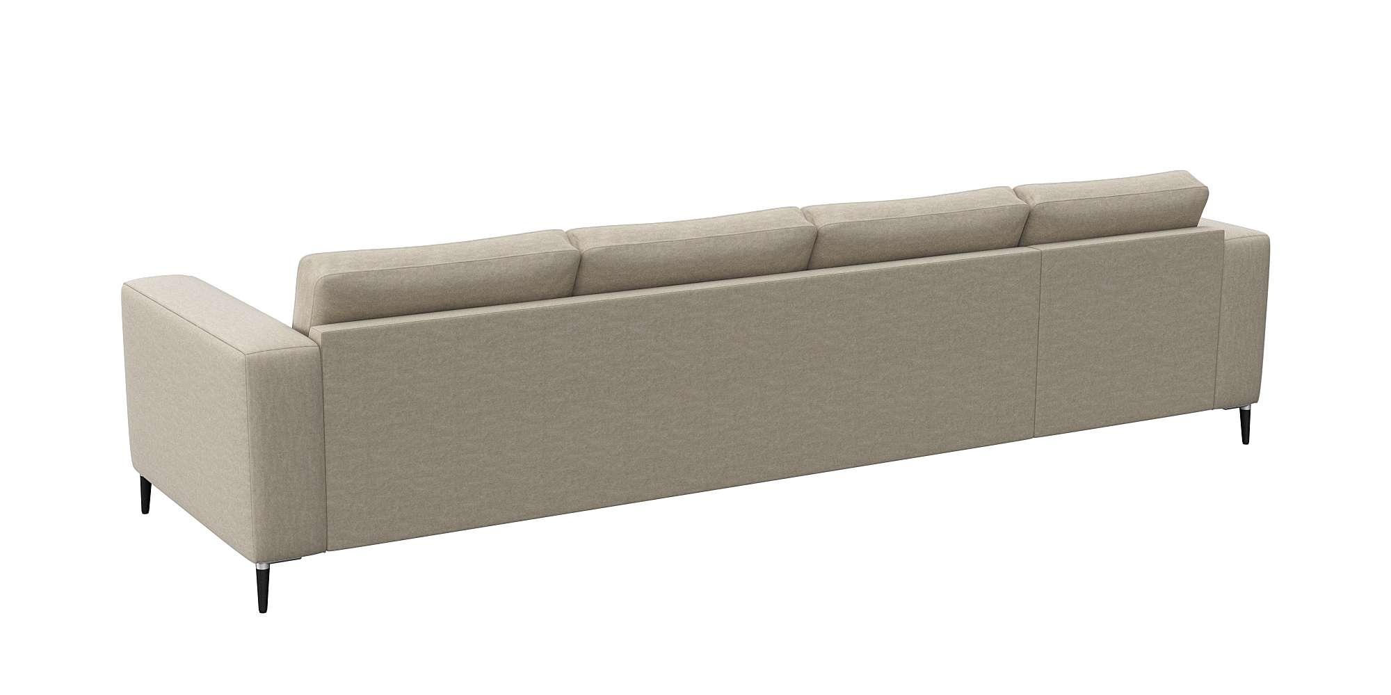 FLEXLUX Ecksofa »Fiore, L-Form« breite Armlehnen, Kaltschaum, Füße Alu+schwarz