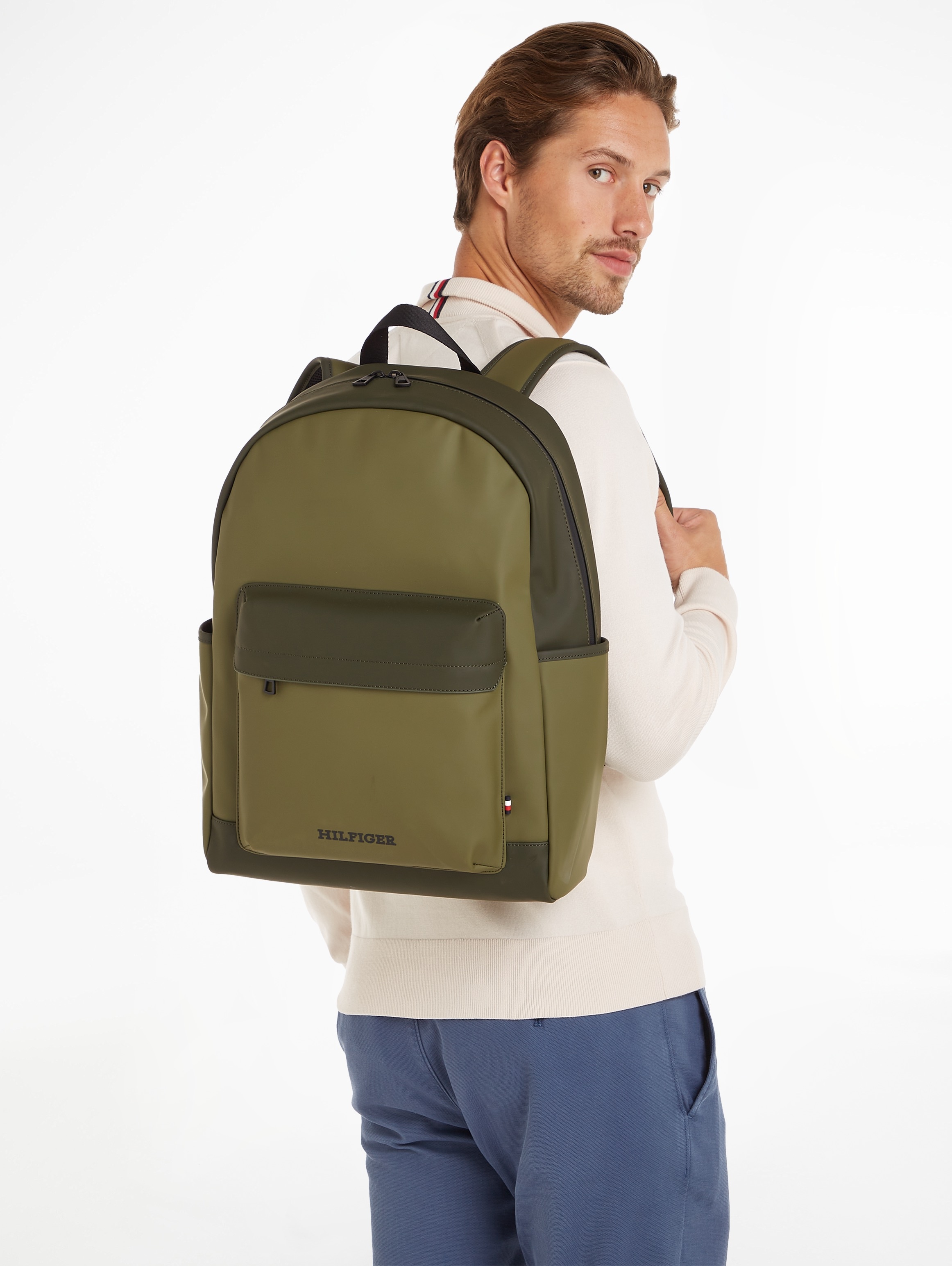 Tommy Hilfiger Rucksack »Men TH MONOTYPE RAIN PU DOME BCKPCK Backpacks«