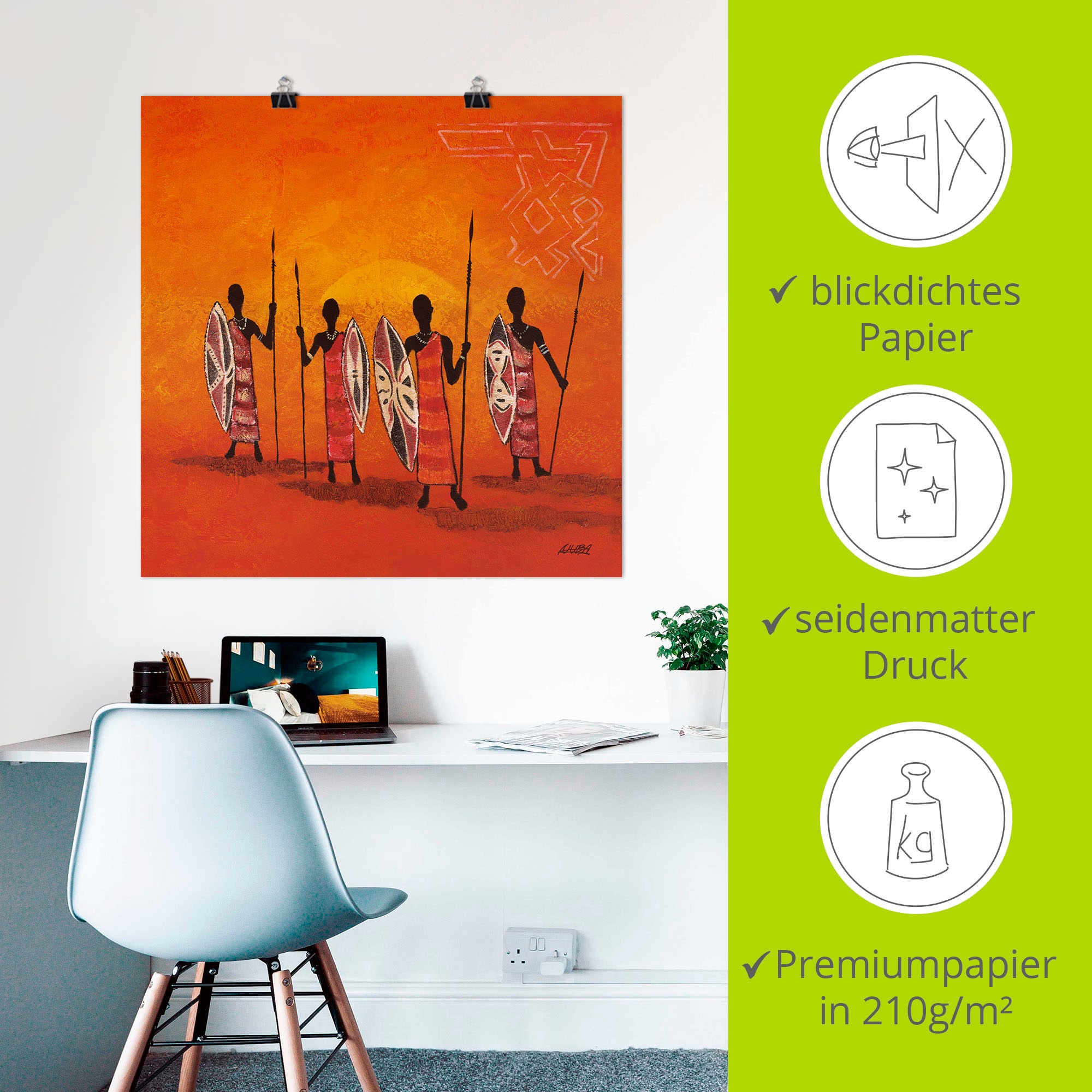Artland Wandbild »Afrikanische Männer«, Mann, (1 St.), als Alubild, Outdoorbild, Poster in verschied. Größen