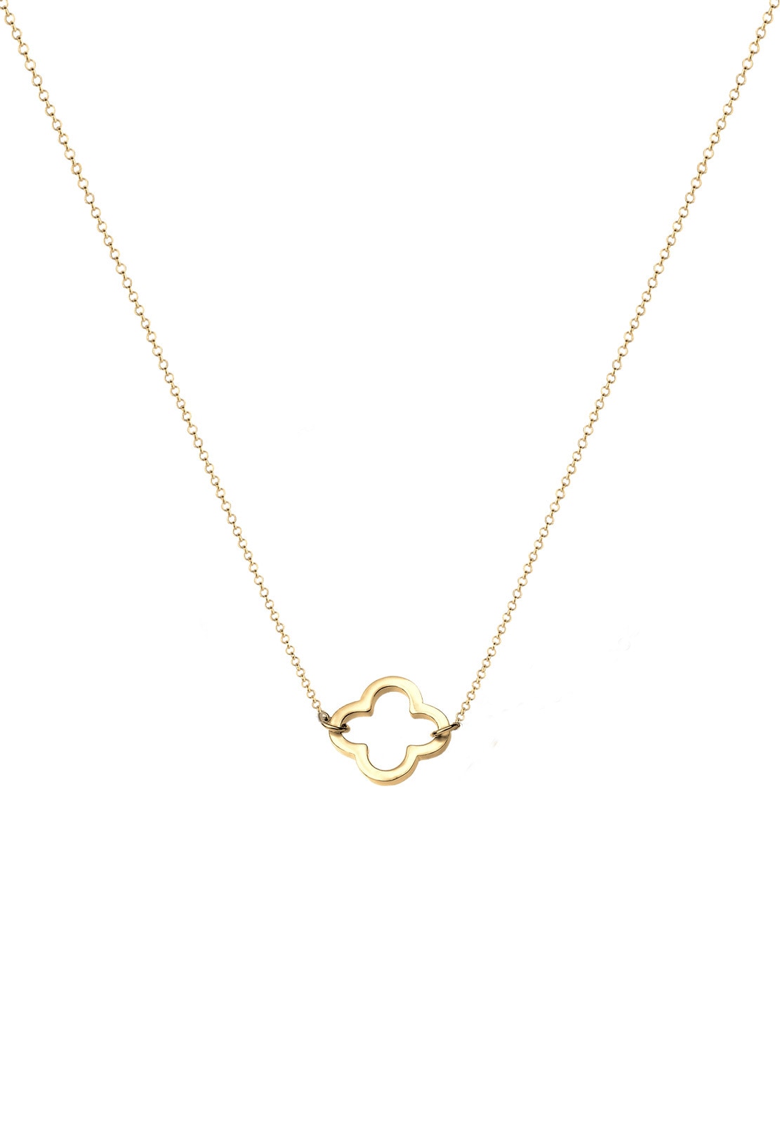 Elli Kette mit Anhänger »Halskette Kleeblatt Glücksbringer Filigran Trend 925 Sterling Silber«