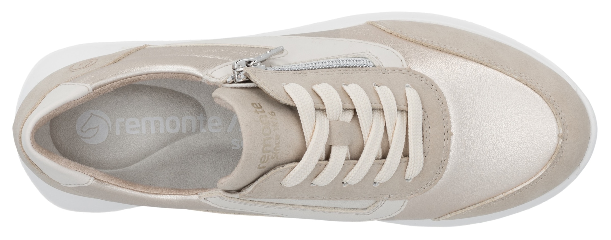 Remonte Keilsneaker  Schnürschuh, Halbschuh, Casual-Sneaker mit seitlichem Reißverschluss