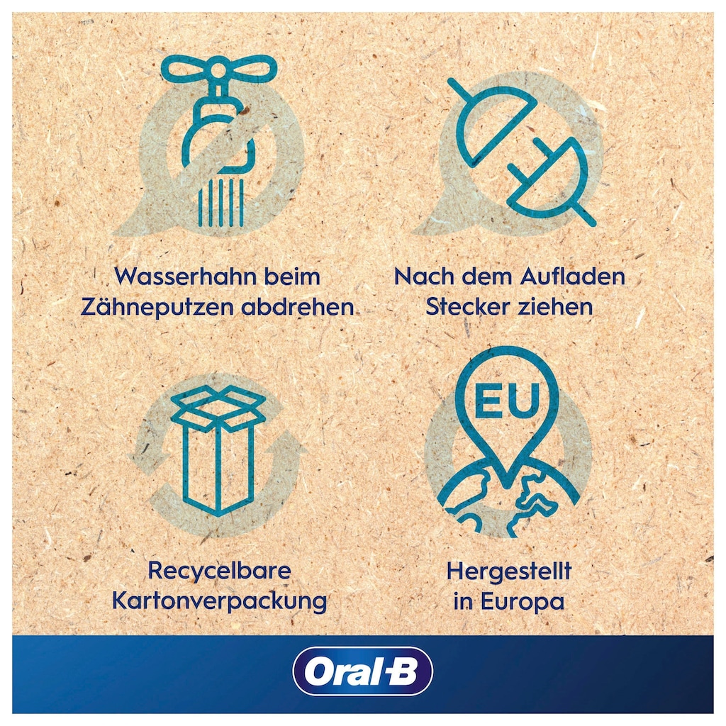 Oral-B Elektrische Zahnbürste »3 3000«, 2 St. Aufsteckbürsten