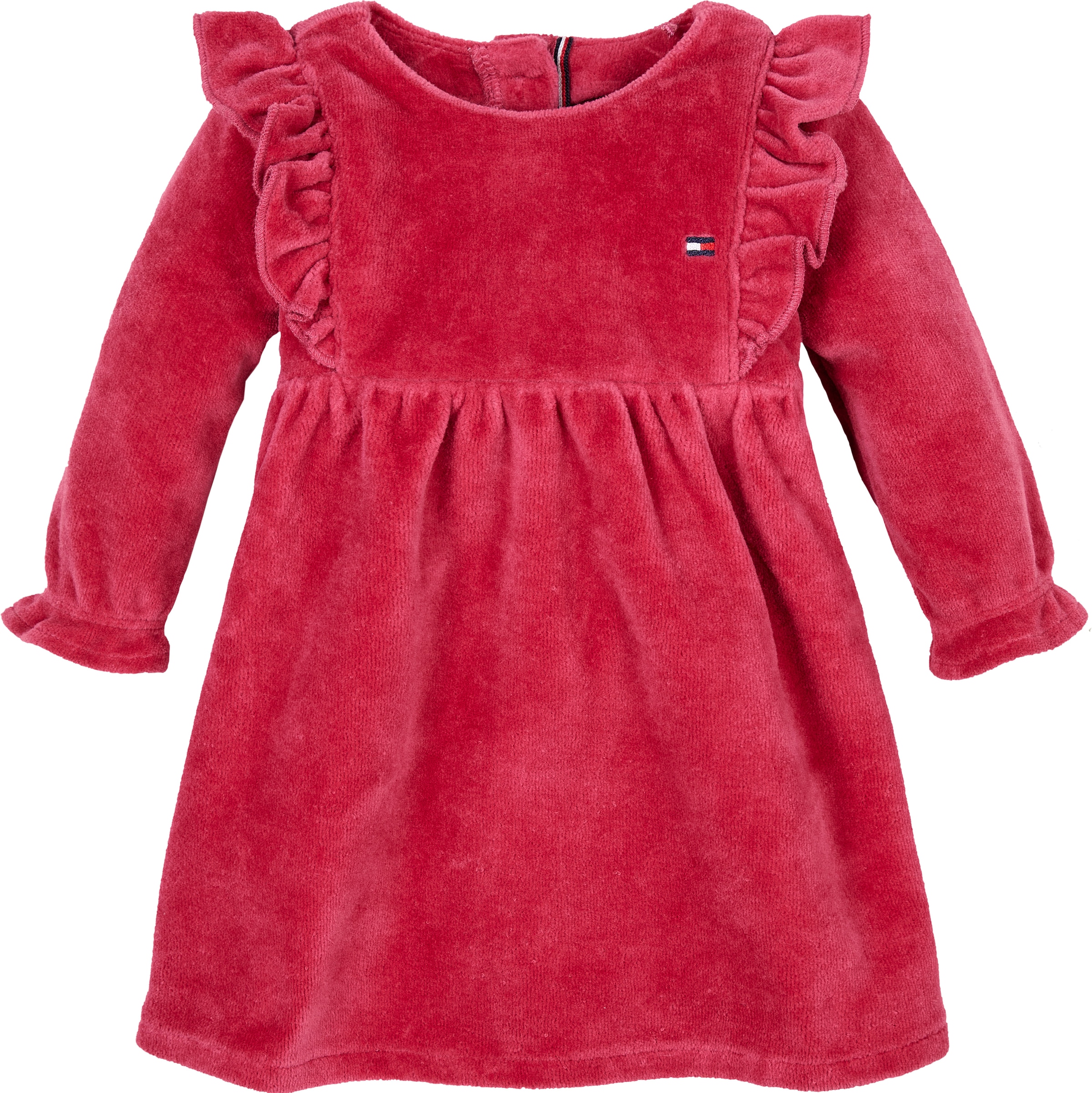 Tommy Hilfiger A-Linien-Kleid »VELOUR DRESS LS«, mit schöner Velour-Struktur