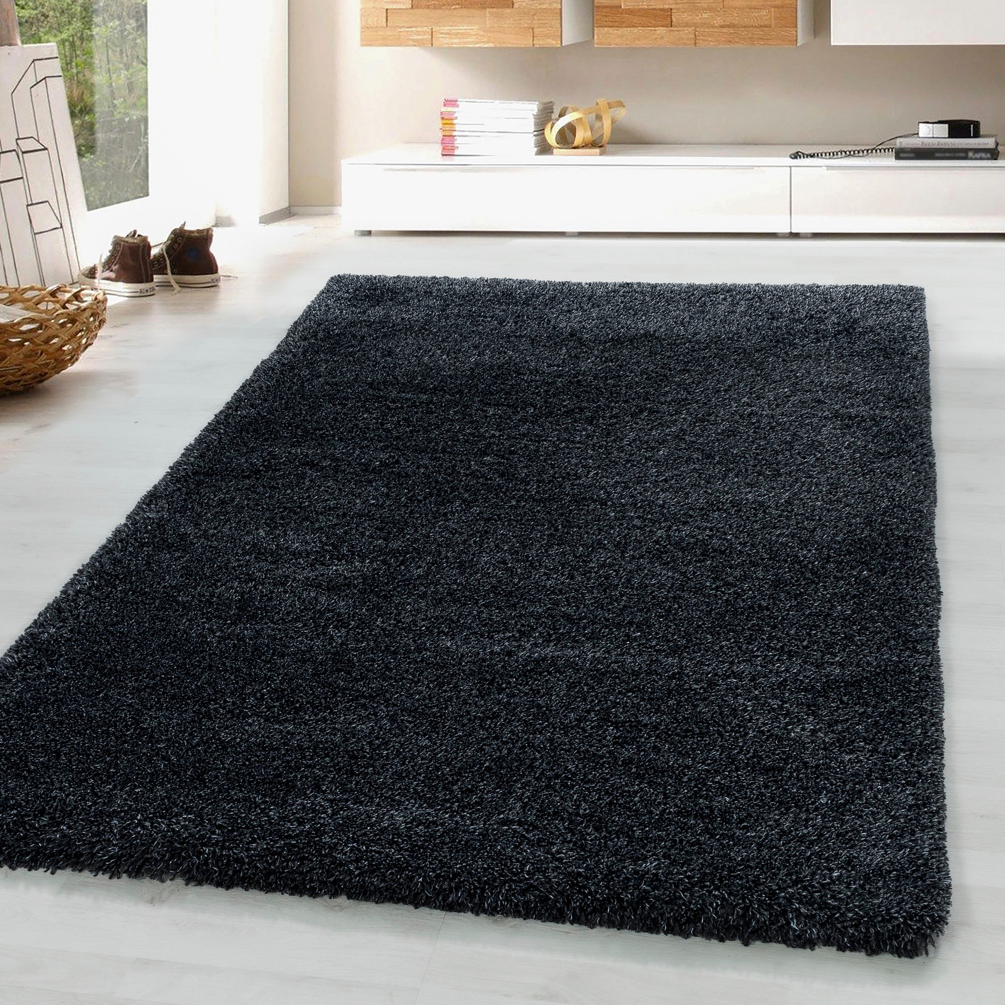 Ayyildiz Teppiche Hochflor-Teppich »FLUFFY 3500«, rechteckig, Langflor, Shaggy, uni, robust, auch in rund erhältlich, Wohnzimmer