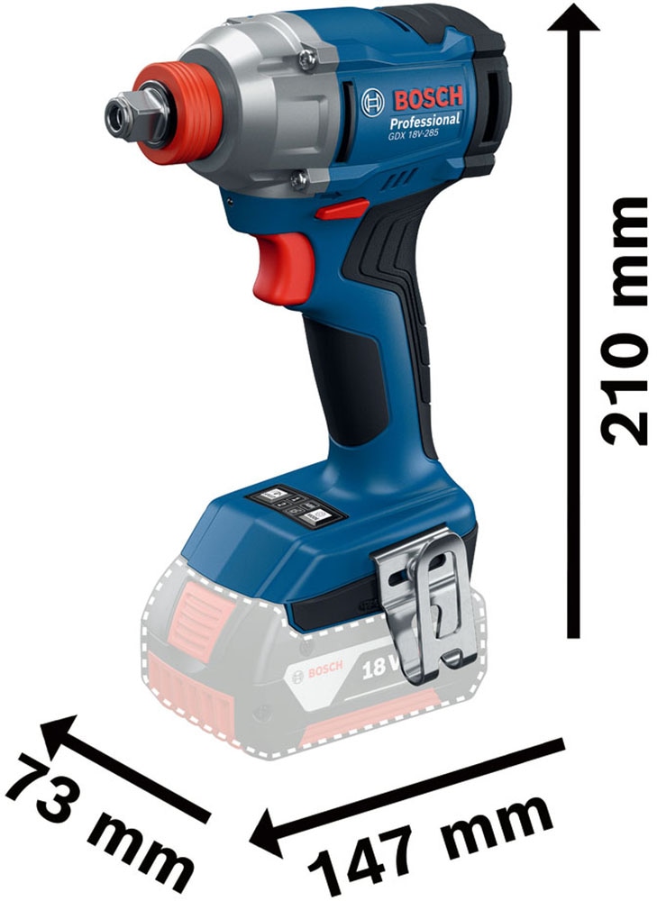 Bosch Professional Akku-Drehschlagschrauber »»GDX 18V-285««, ohne Akku, ohne Ladegerät