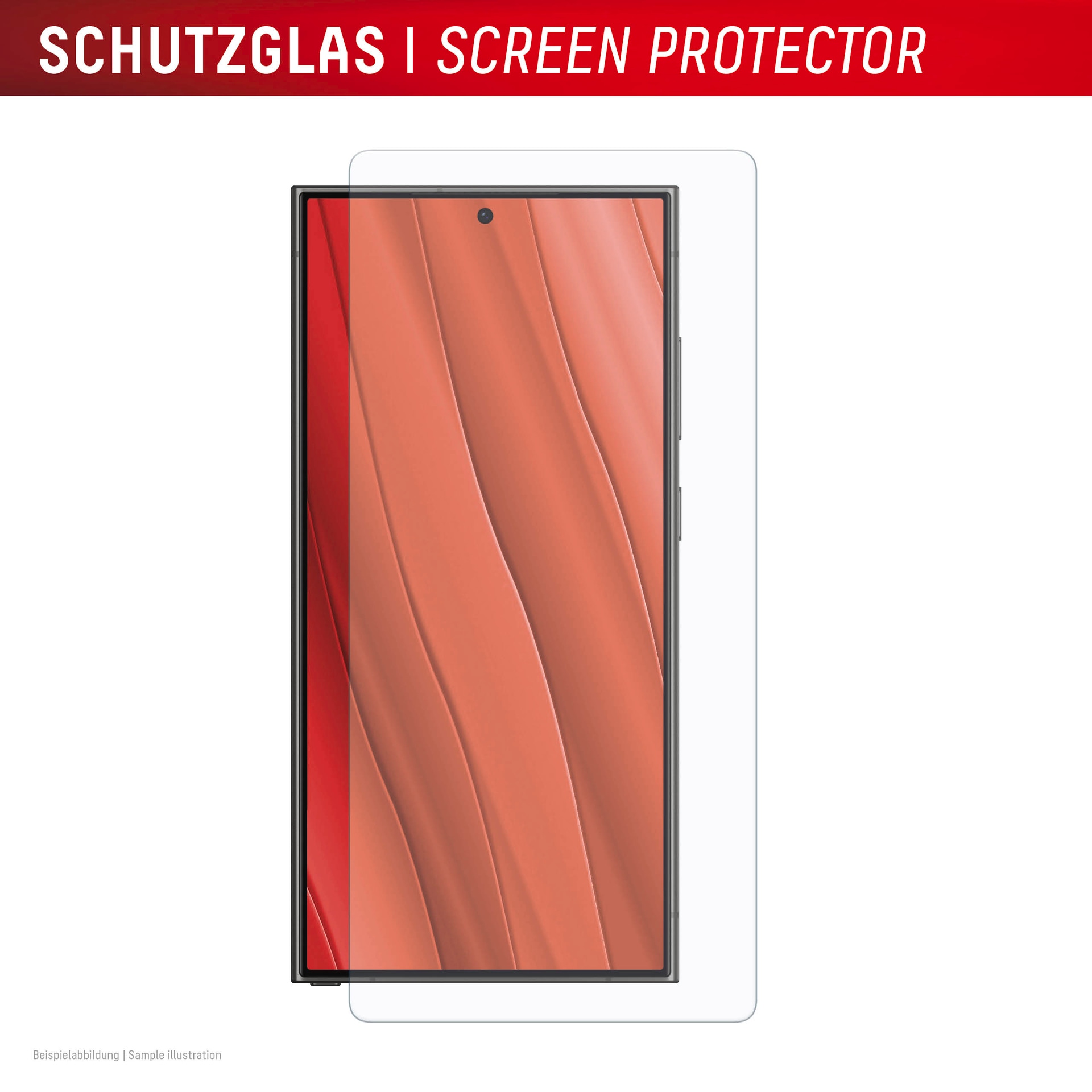 Displex Displayschutzglas »Real Glass Screen Protection«, für Samsung Galaxy S25 Ultra, Displayschutzfolie, Schutzfolie, Bildschirmschutz, kratz- & stoßfest