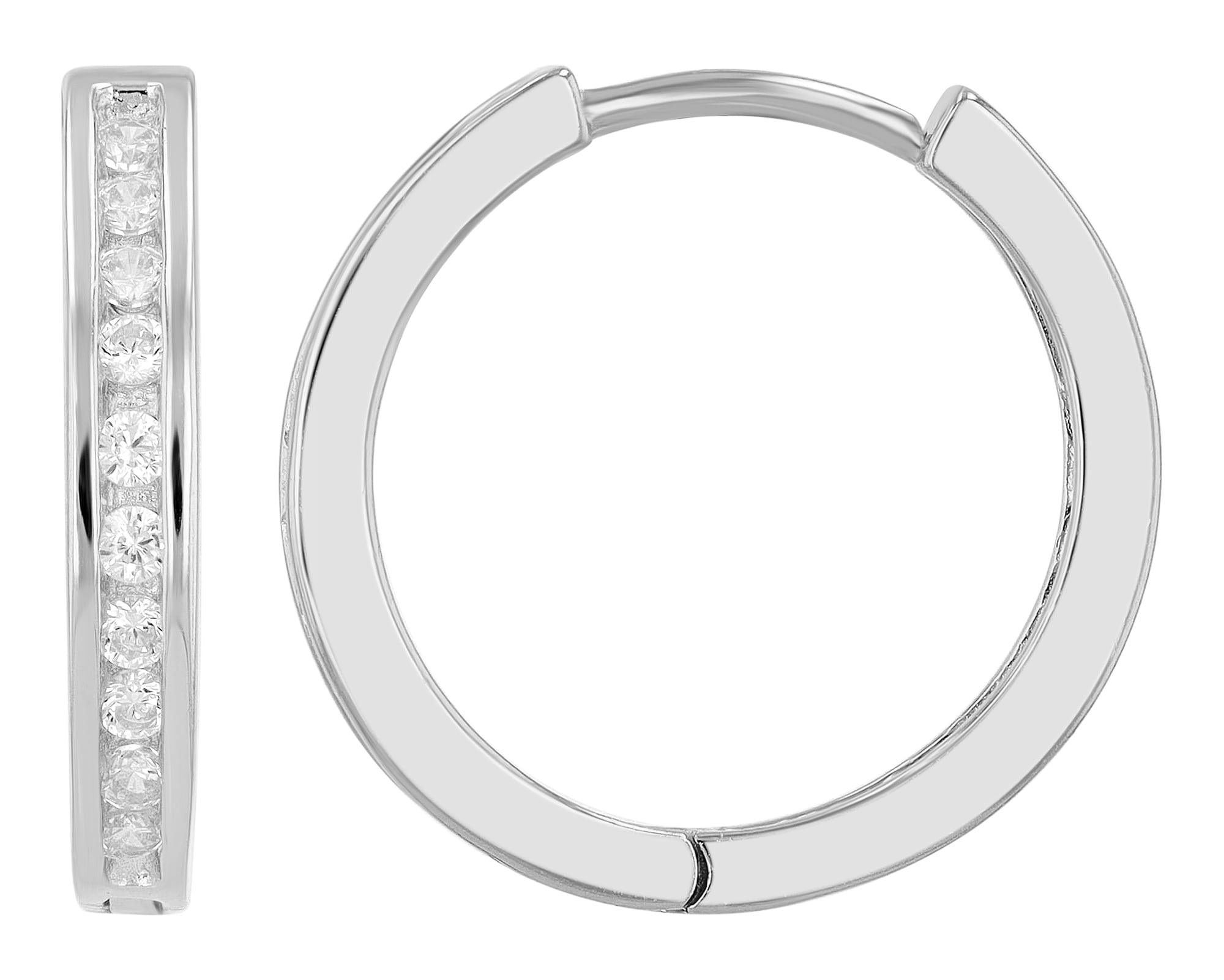Adelia´s Paar Creolen »925 Silber Ohrringe Creolen mit funkelnden Zirkonia« silberfarben