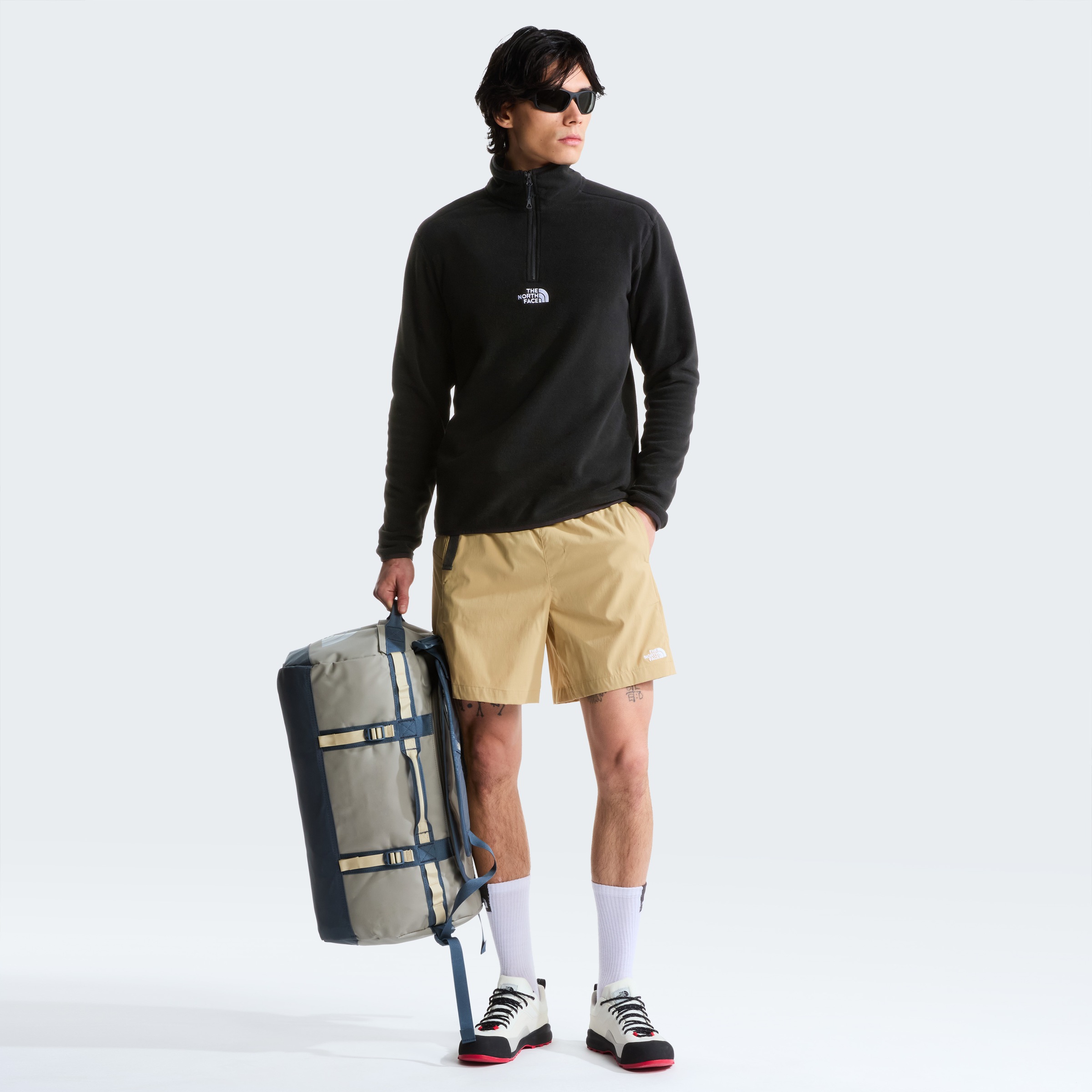 The North Face Fleecepullover »M GLACIER 1/4 ZIP - EMBROIDERED LOGO«, sportlicher Stil, für Wandern und Outdoor-Abenteuer, 1/4-Zip-Design
