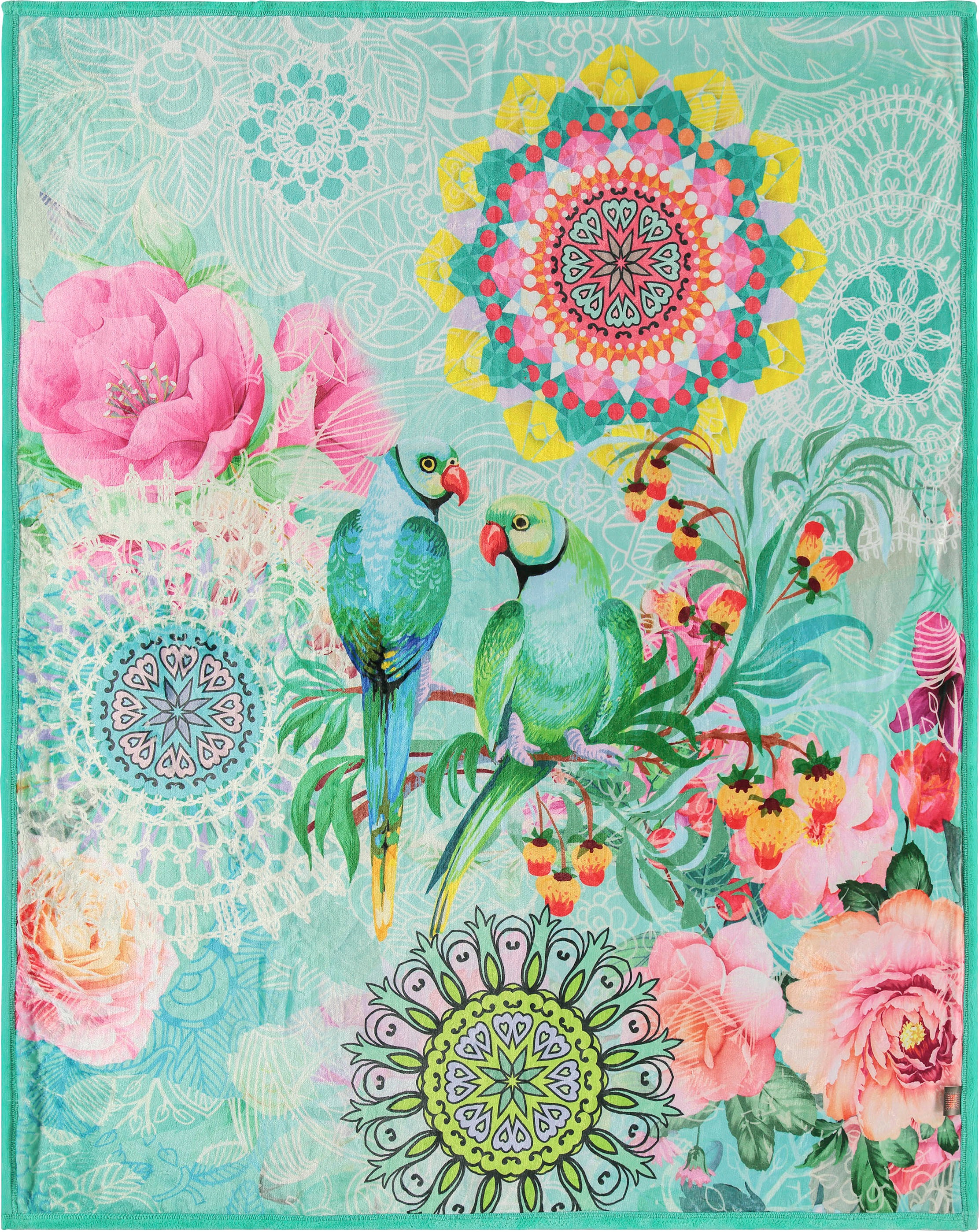 hip Plaid »Cilou«, mit Mandalas und Papageien