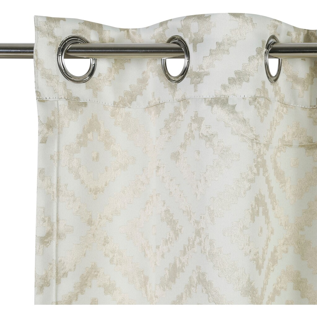 elbgestoeber Verdunkelungsvorhang »Elbscholle«, (1 St.), blickdicht, mit beidseitigem Jacquard Muster, modern, bis 295 cm Länge