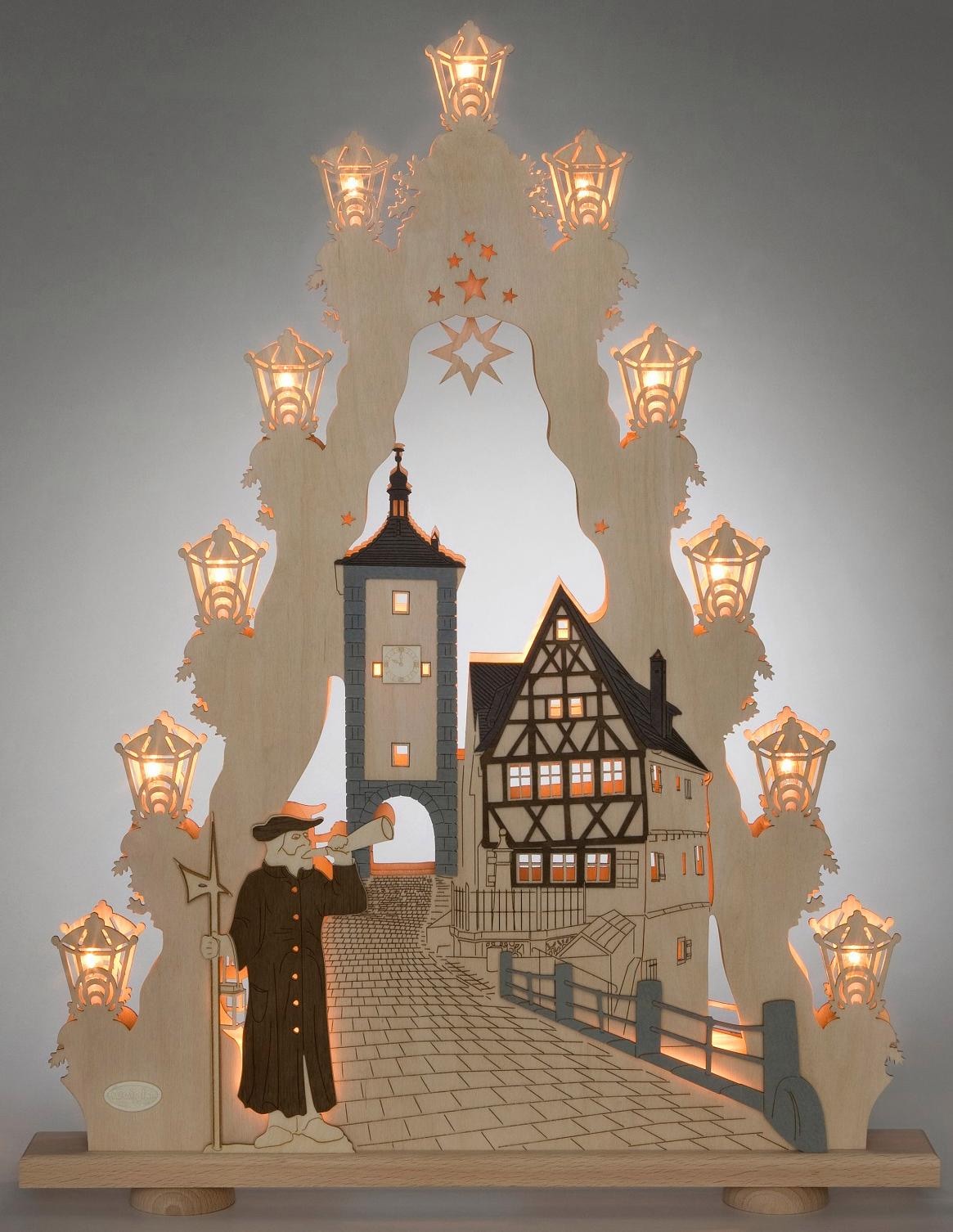 Weigla Schwibbogen »Rothenburg ob der Tauber, Weihnachtsdeko«, 15-flammig