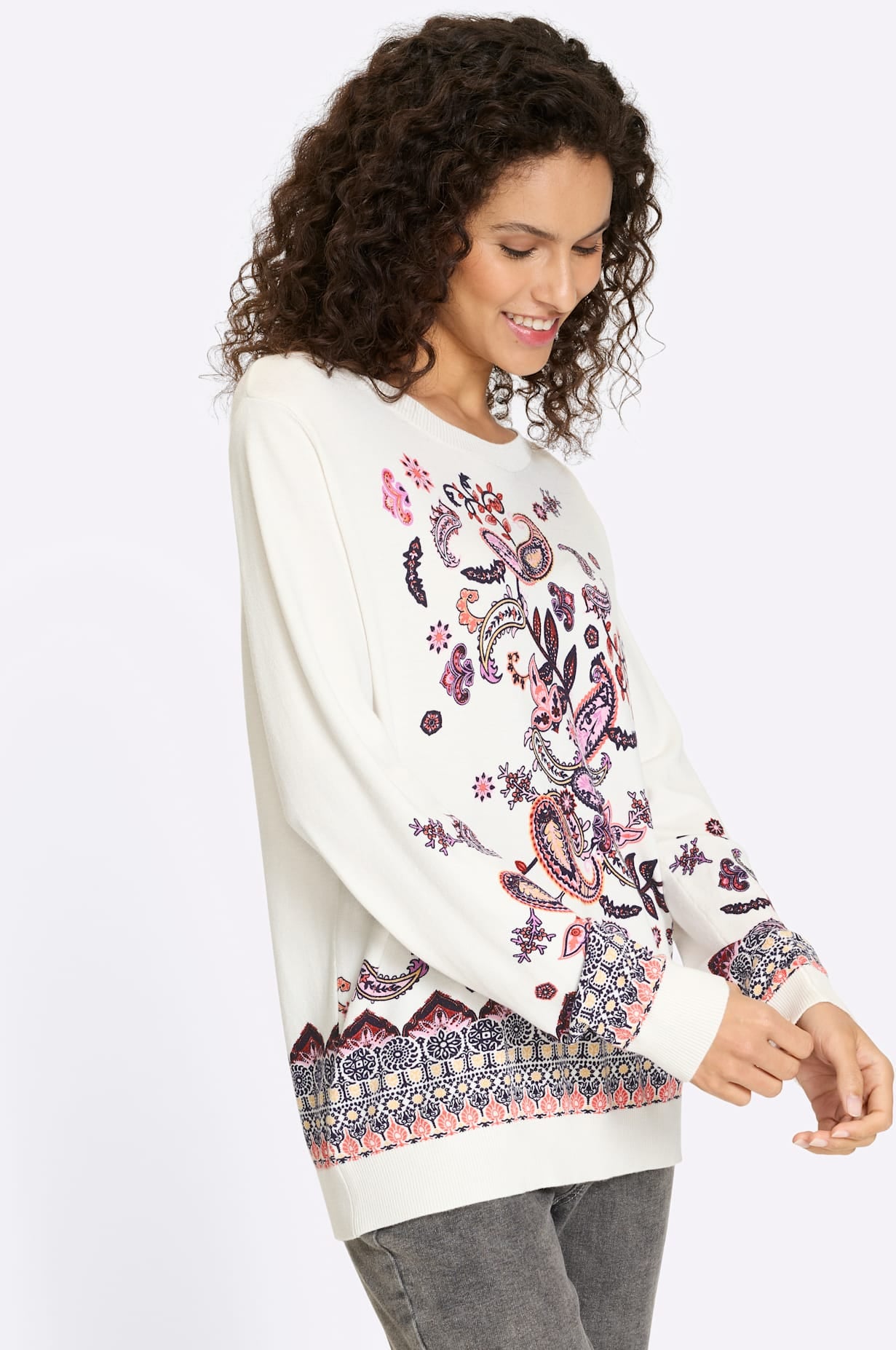 heine Strickpullover »Druck-Pullover«