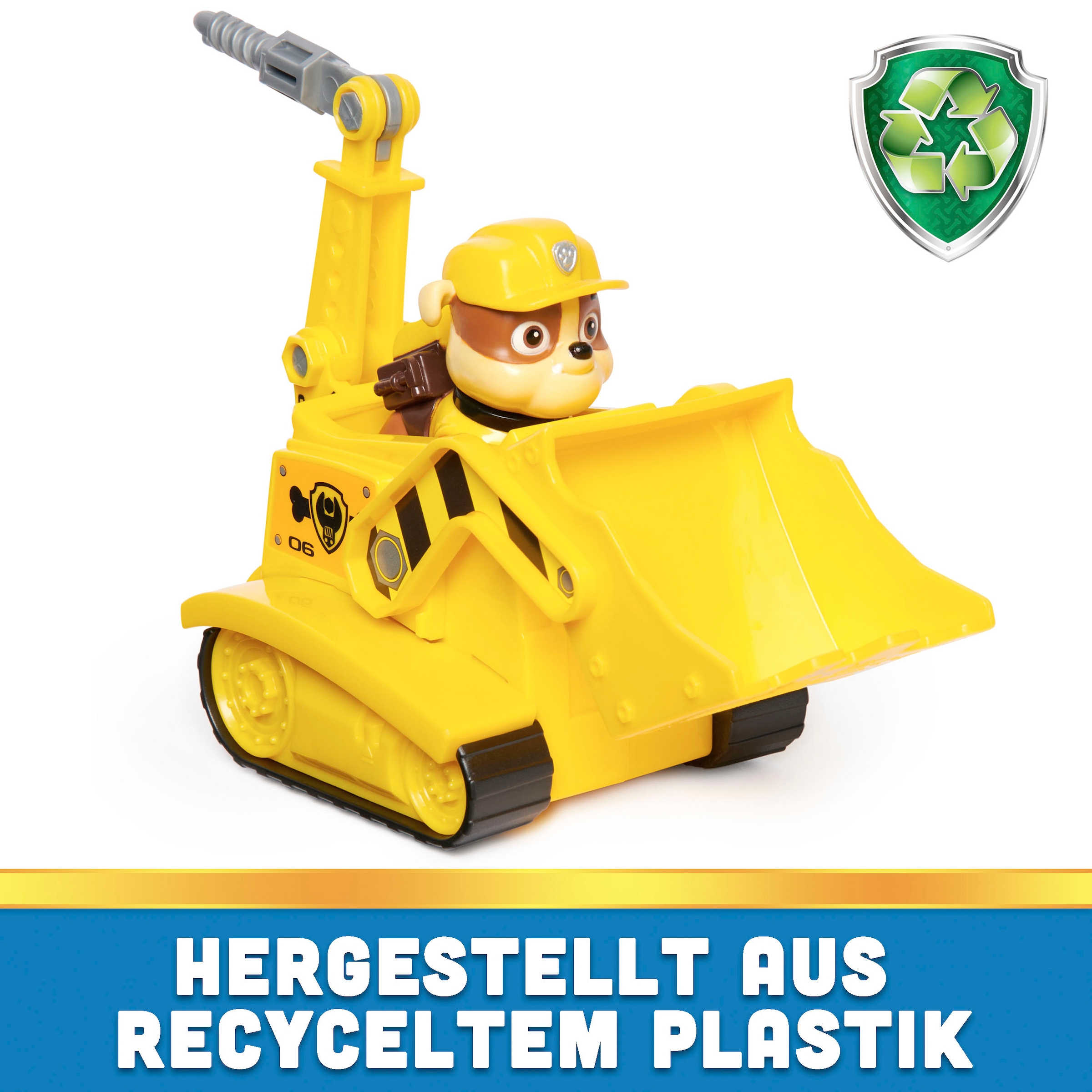 Spin Master Spielzeug-Auto »Paw Patrol - Sust. Basic Vehicle Rubble«, zum Teil aus recycelten Material