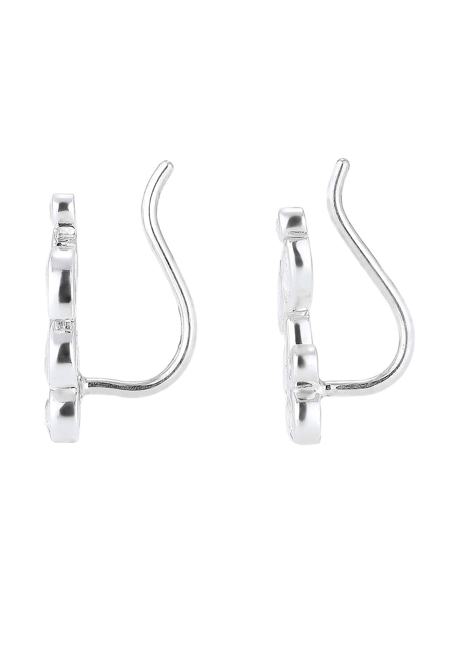 Elli Paar Ohrhänger »Ohrringe Earcuff Tropfen Zirkonia Weiß 925 Sterling Silber«