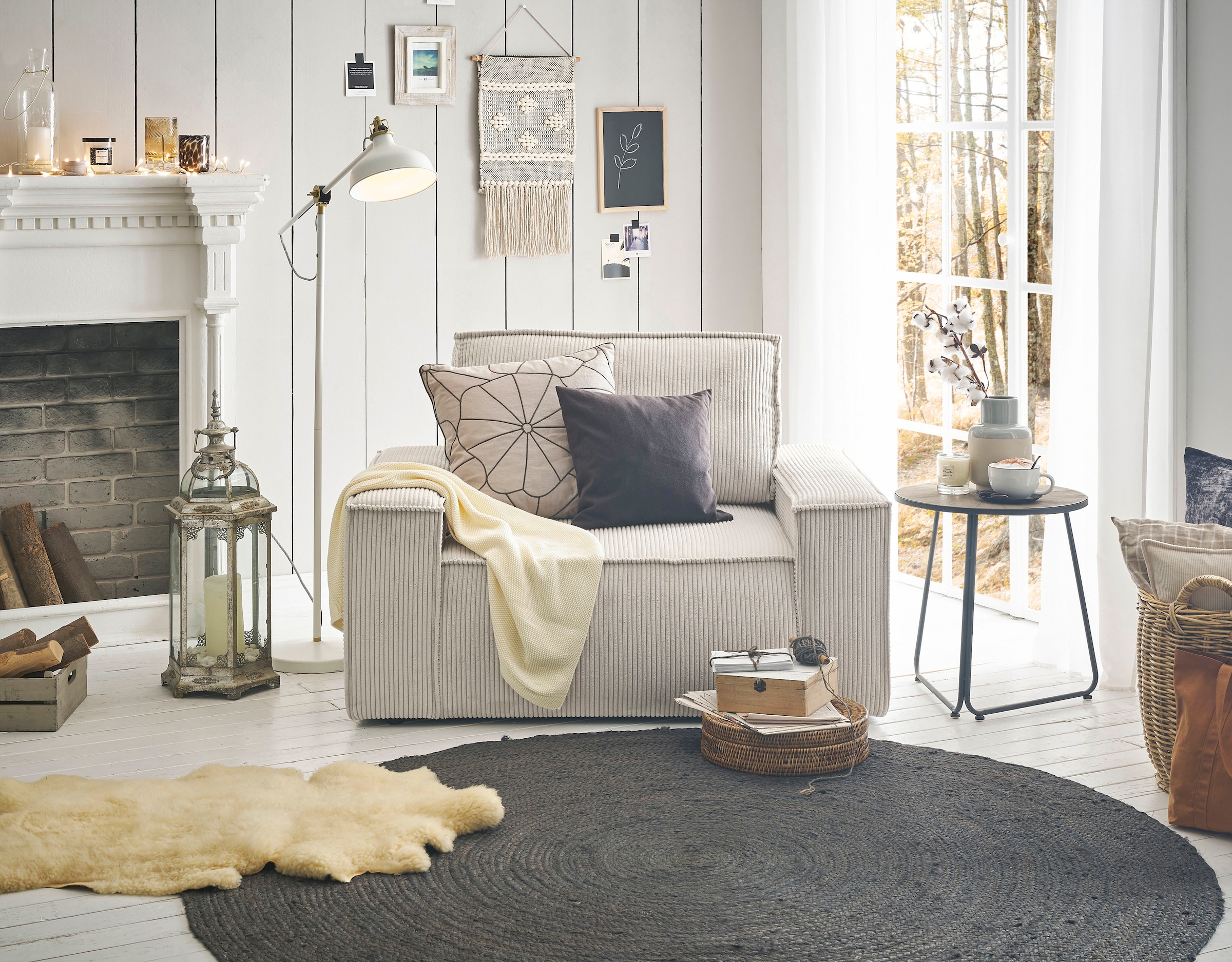 Home affaire Sessel »SHERWOOD, Love-Seat in 3 Stoffarten verfügbar«, passend zur Polster-Serie SHERWOOD