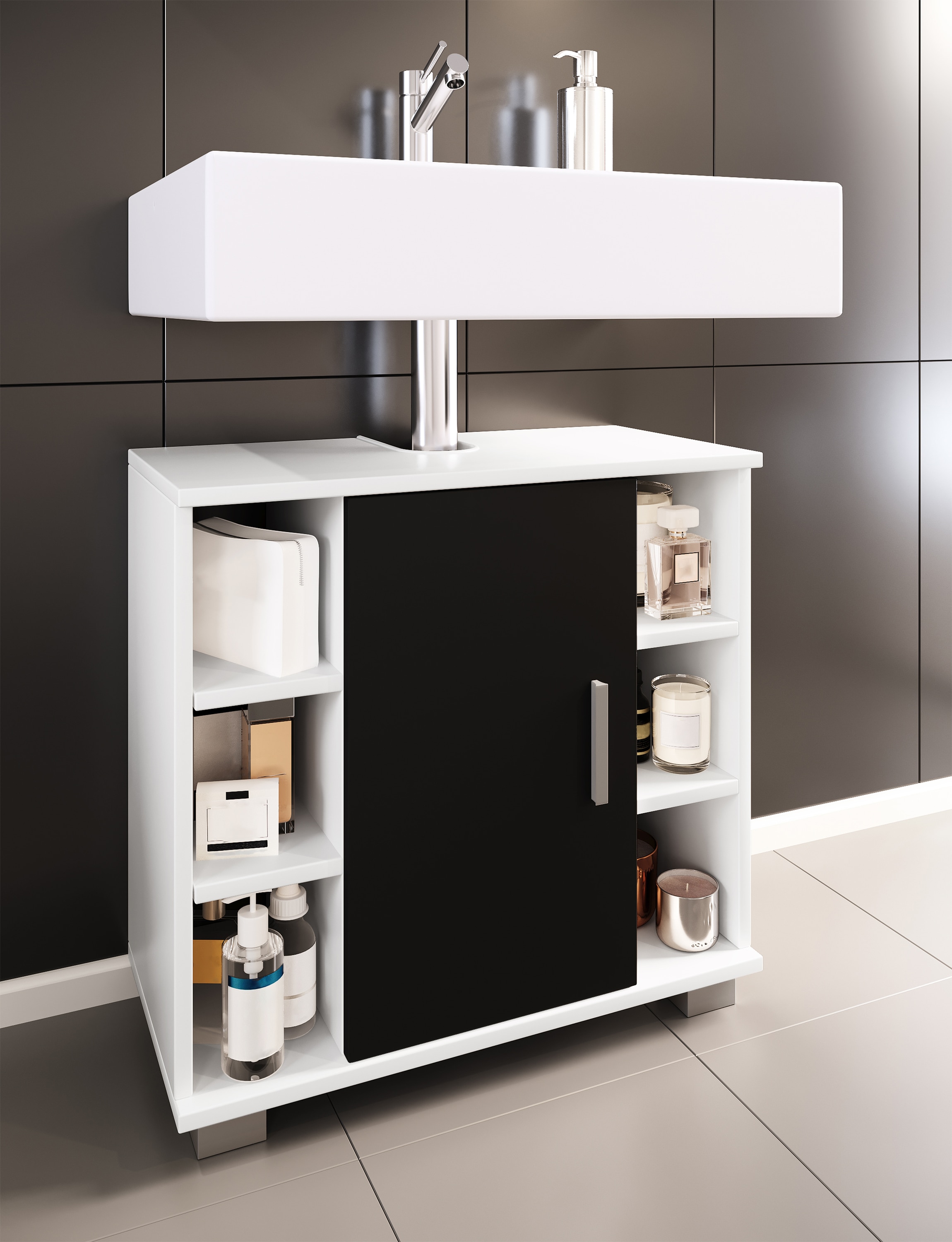 VCM Waschbeckenschrank »Holz Badmöbel Badunterschrank Waschbecken Zalo M« 1 Stk. tlg.