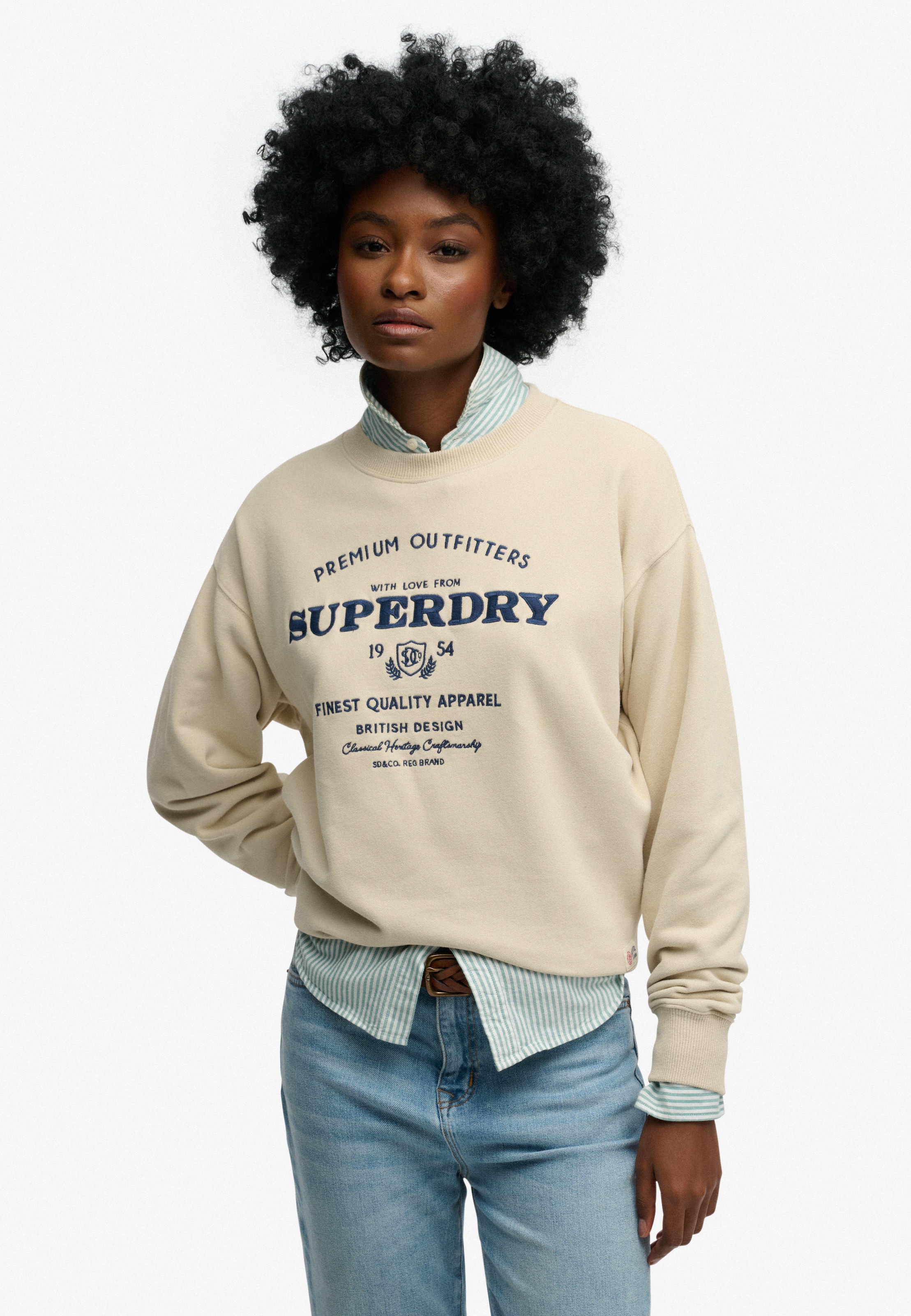 Superdry Sweatshirt »LUXE CASUAL EMB LOOSE CREW«
