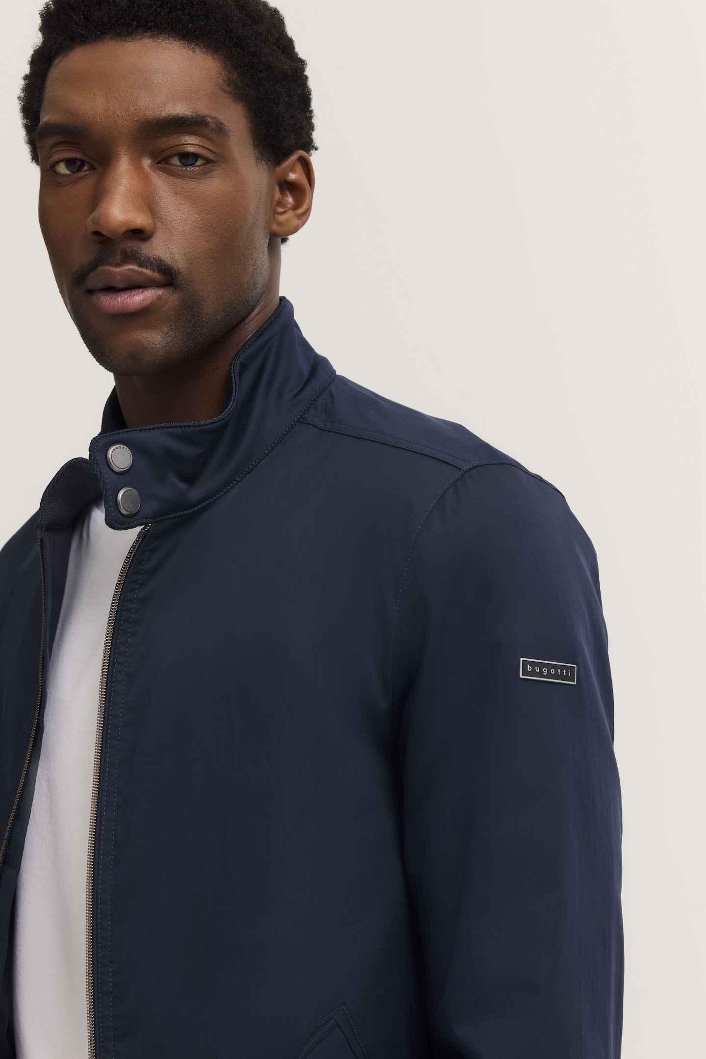 bugatti Blouson ohne Kapuze mit Stehkragen & Strickdetails