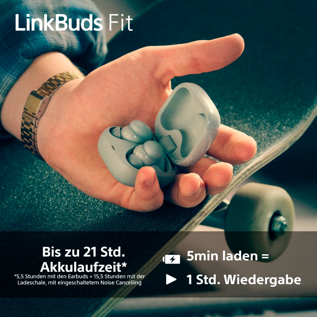 Sony wireless In-Ear-Kopfhörer »LinkBuds Fit«, Bluetooth, Active Noise Cancelling (ANC)