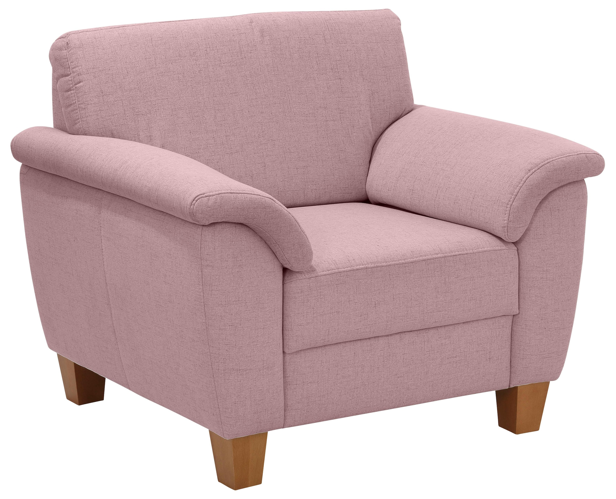 Home affaire Sessel »Alta« mit Federkern und Kontrastnaht, Füße Buche eichefarben