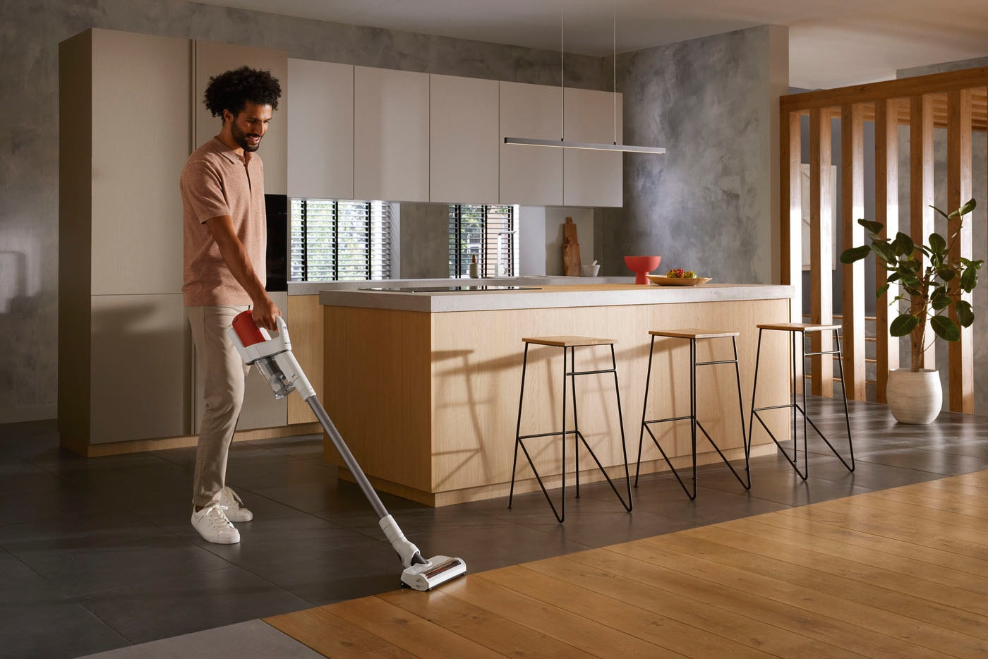 Miele Akku-Hand-und Stielstaubsauger »Duoflex HX1 Akku Staubsauger, 2in1-Funktion, 3,15 kg leicht,« Brilliantweiß Spacegrey Terrarot