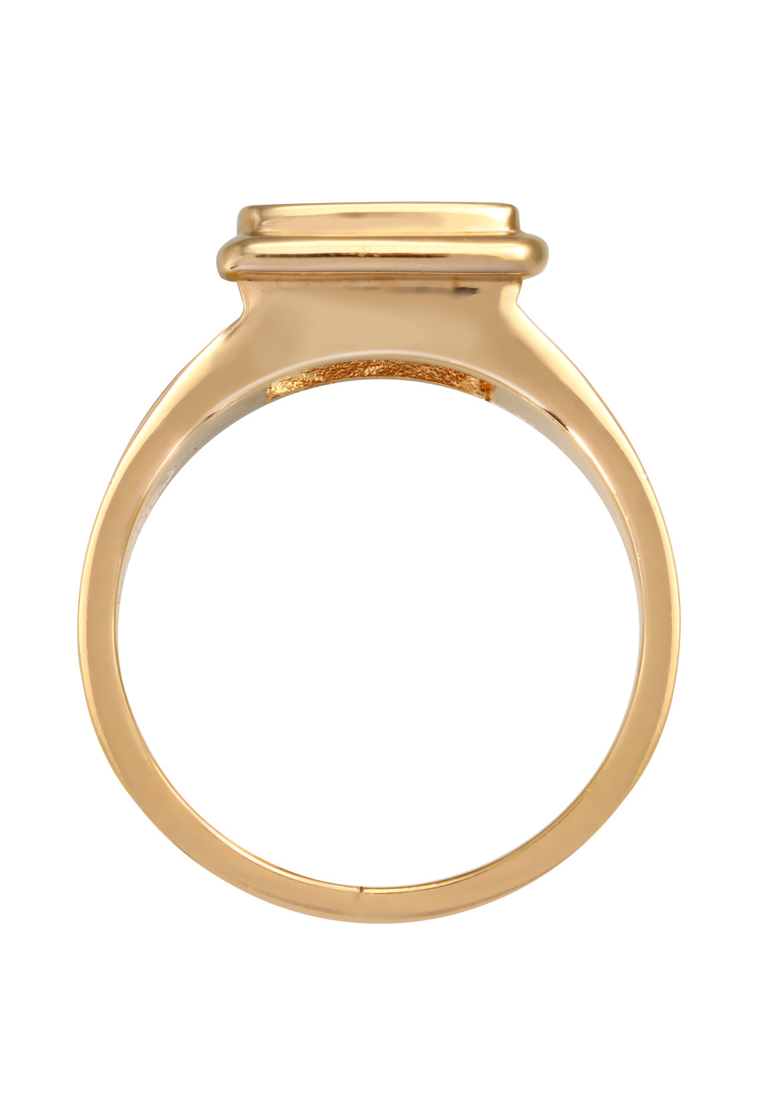 Kuzzoi Siegelring »Ring Siegelring Quadrat Emaille 925 Silber«