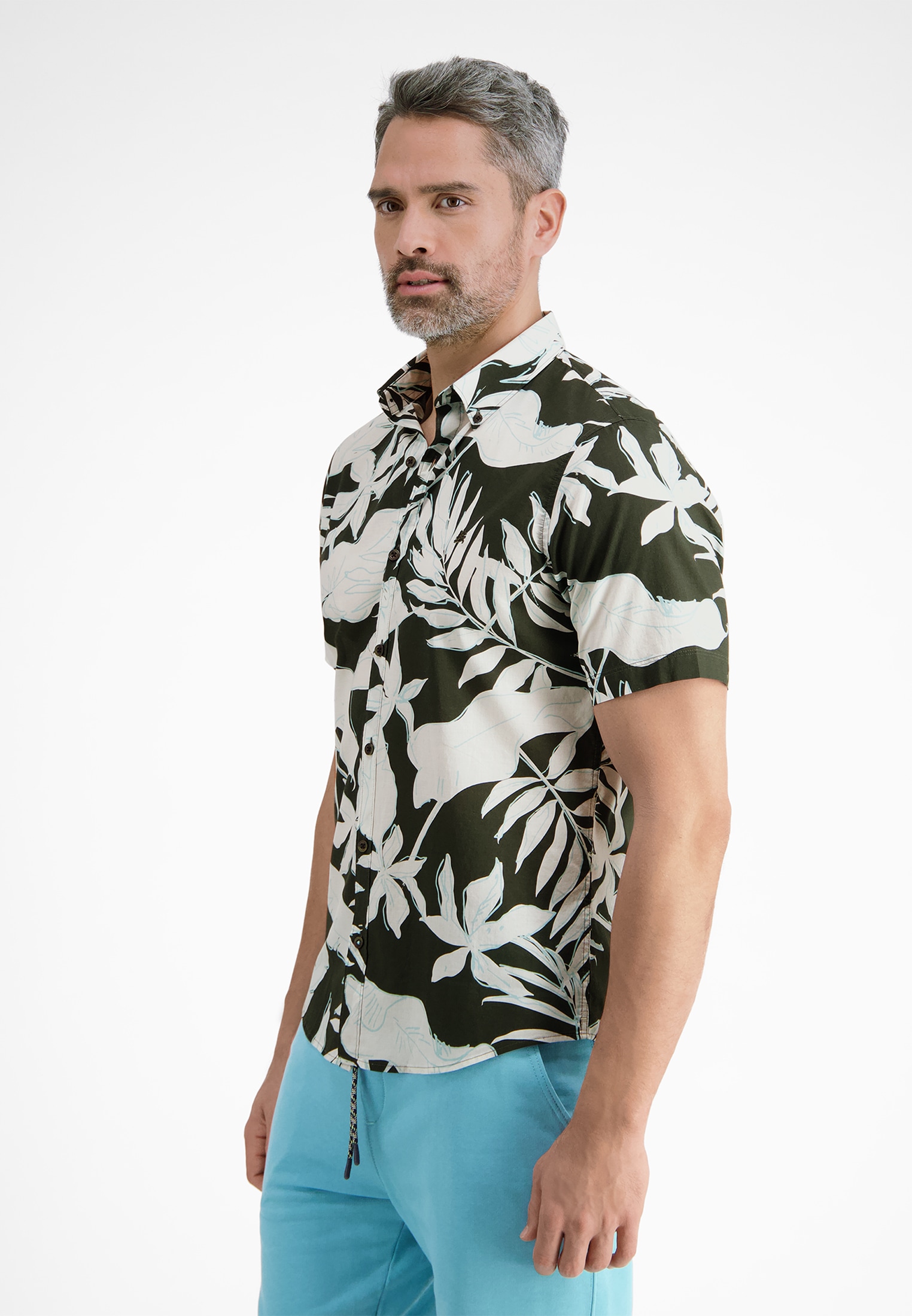 LERROS Kurzarmhemd »LERROS Halbarmhemd mit floralem Print«