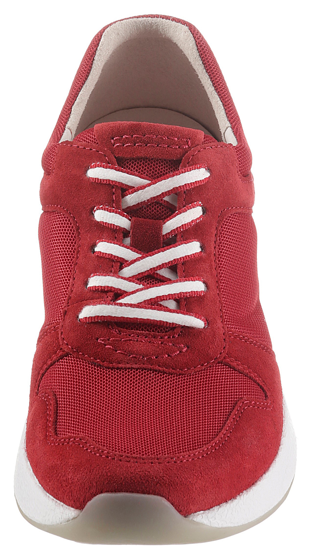 Gabor Rollingsoft Keilsneaker, Freizeitschuh, Halbschuh, Schnürschuh im sommerlichem Materialmix