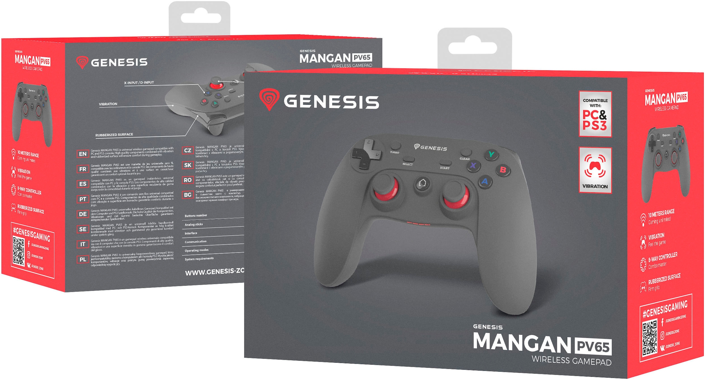 Genesis Gamepad »MANGAN PV65 kabellos schwarz«