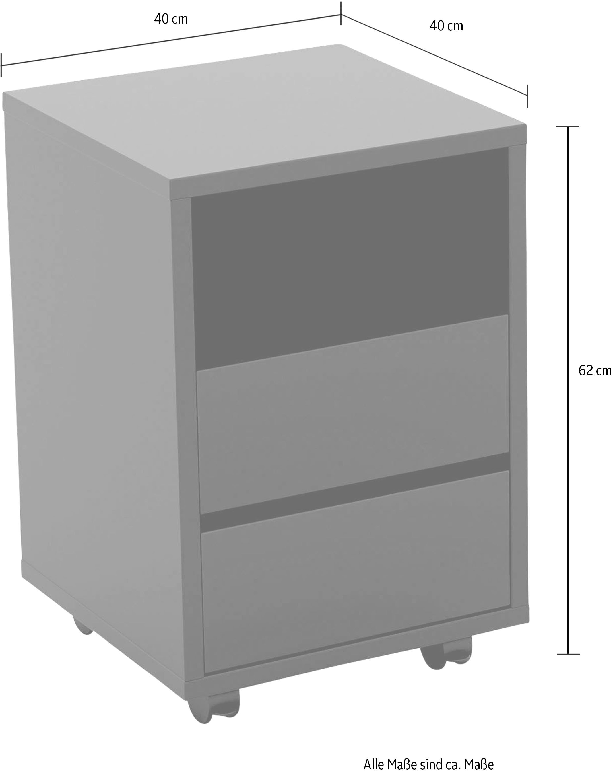 INOSIGN Rollcontainer »Agapi«, Bürocontainer im modernen Design, 40x40x62 cm, 2 Schubkästen