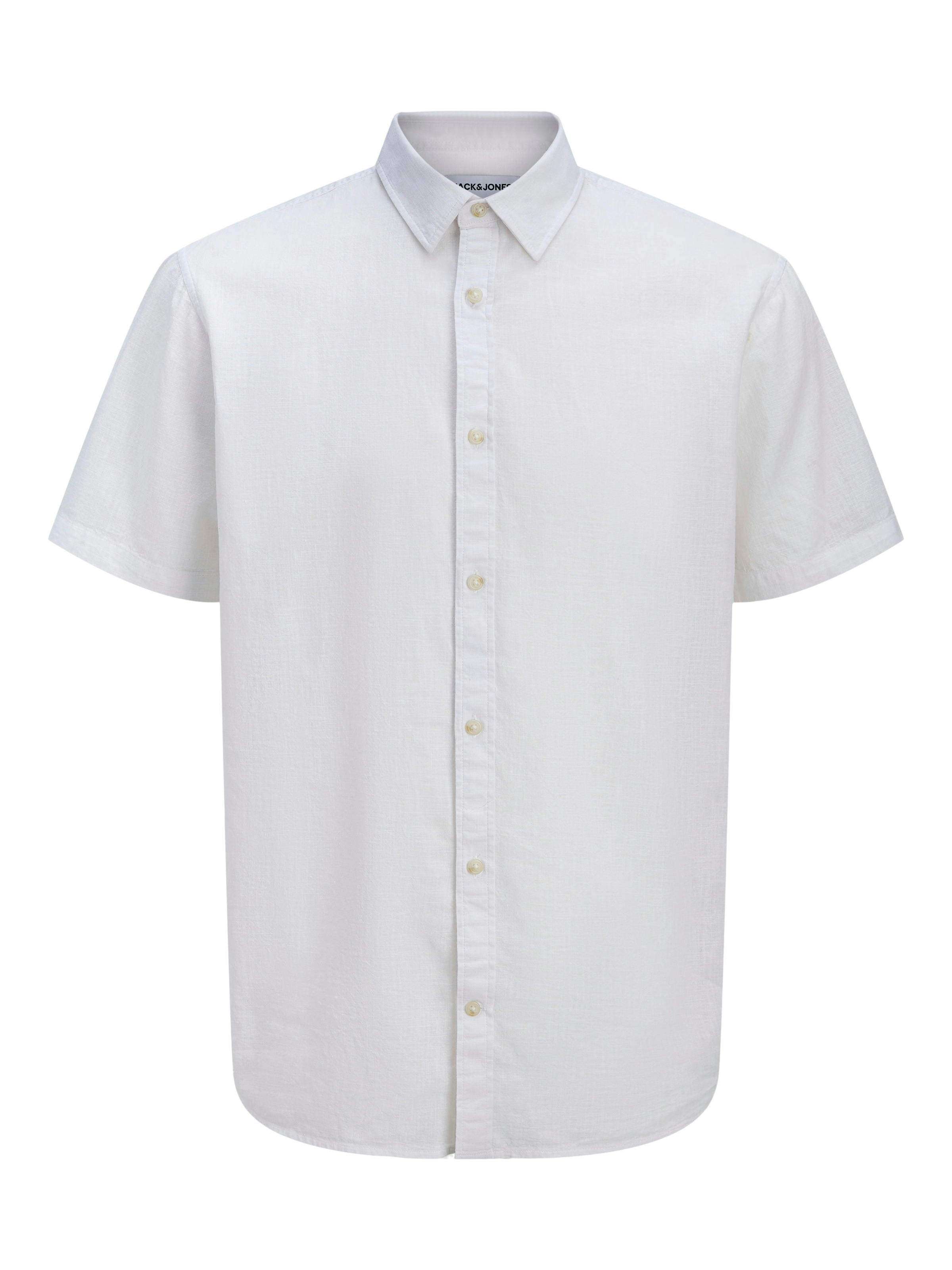 Jack & Jones Kurzarmhemd »JJESUMMER LINEN BLEND SHIRT S/S SN« Baumwolle mit Leinen, regular fit