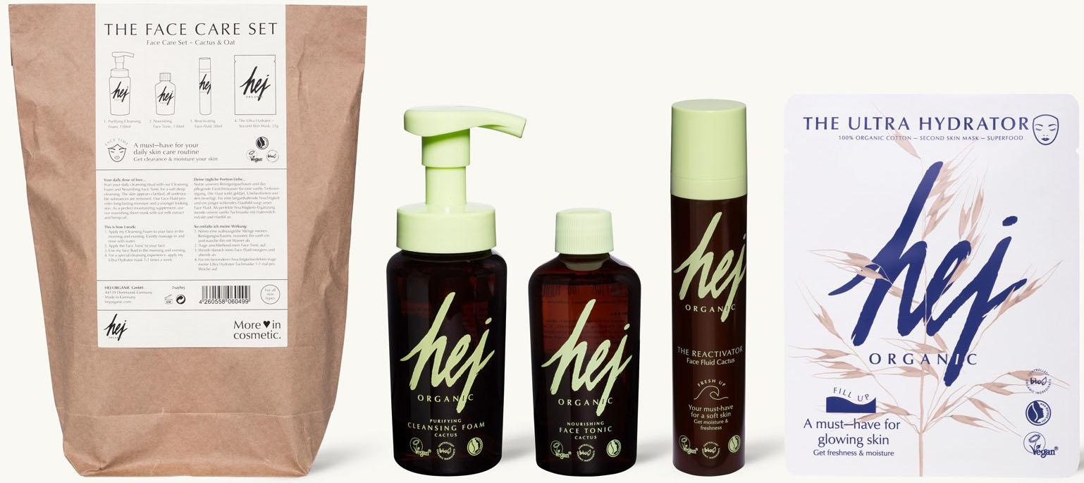 HEJ ORGANIC Gesichtreinigungs-Set »THE FACE CARE SET Cactus«, (4 tlg.)
