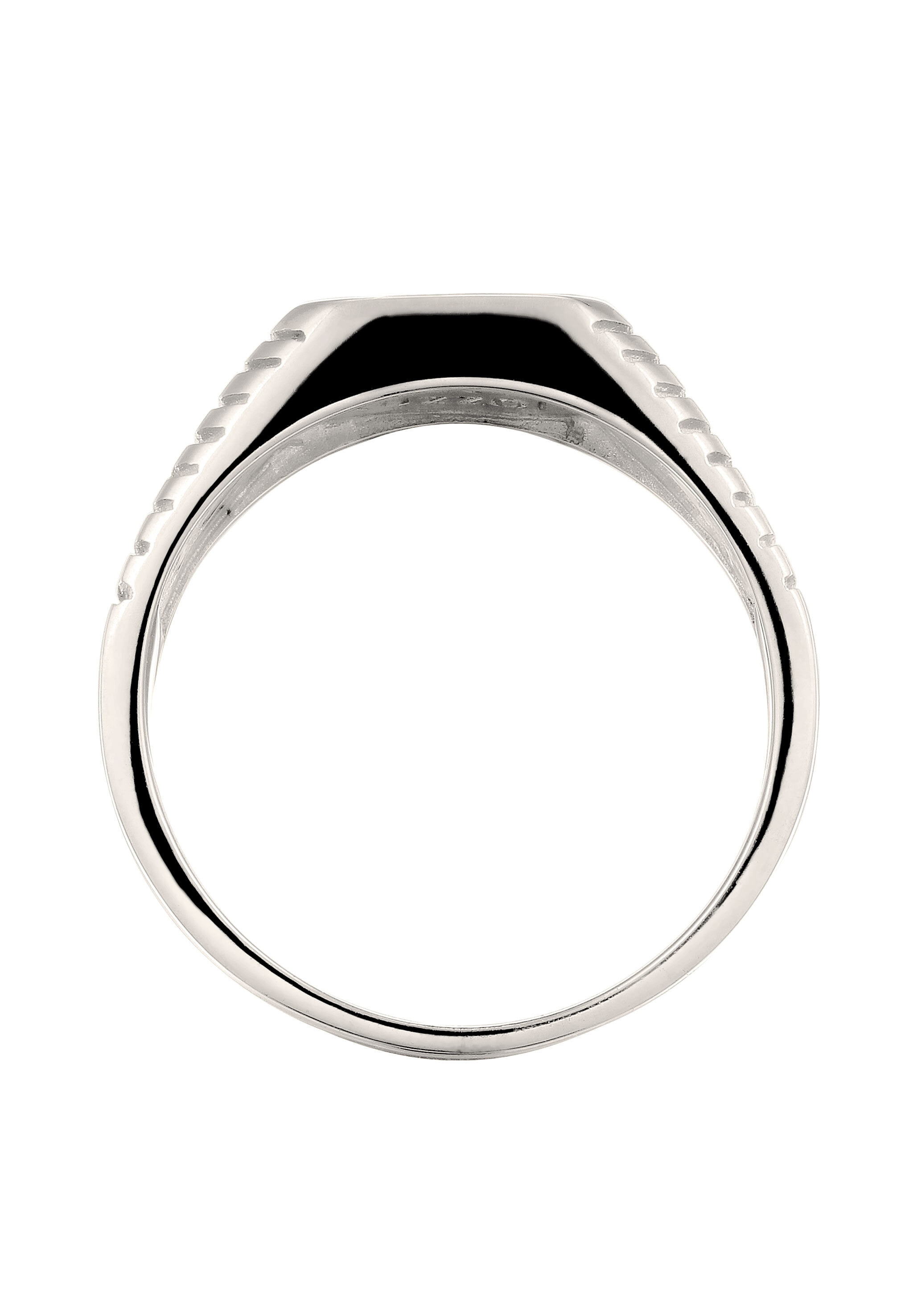 Kuzzoi »Ring Siegelring Emaille Rot 925 Sterling Silber«
