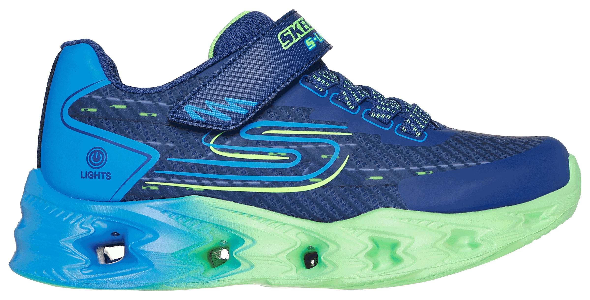 Skechers Sneaker »VORTEX 2.0«, Blinkschuh mit Klettverschluss, Größenschablone zum Download